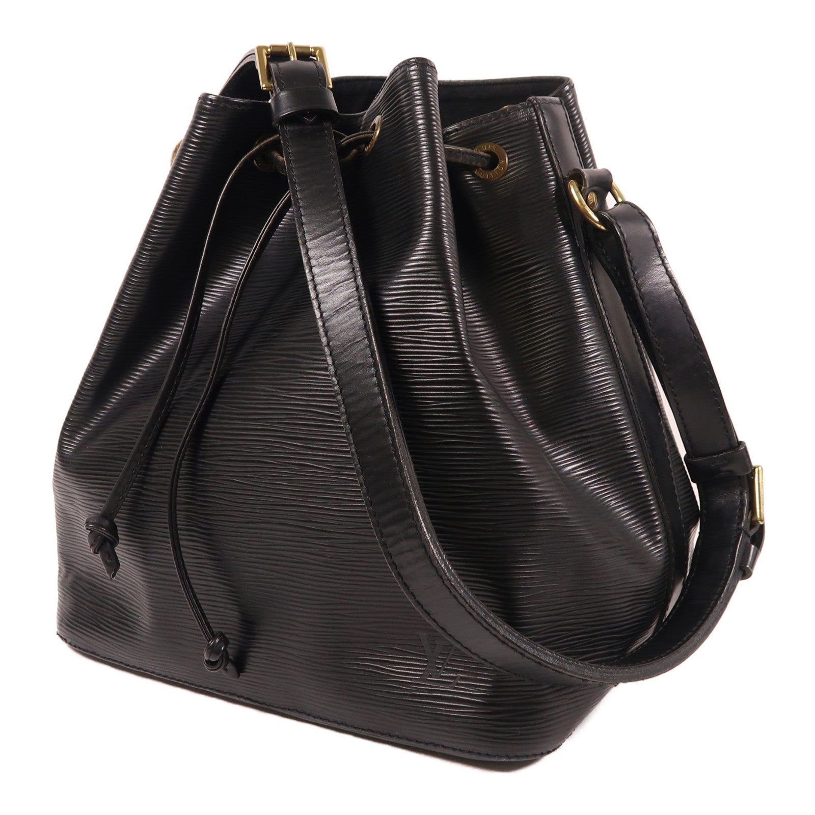 LOUIS VUITTON Epi Petit Noe金扣肩背袋黑色