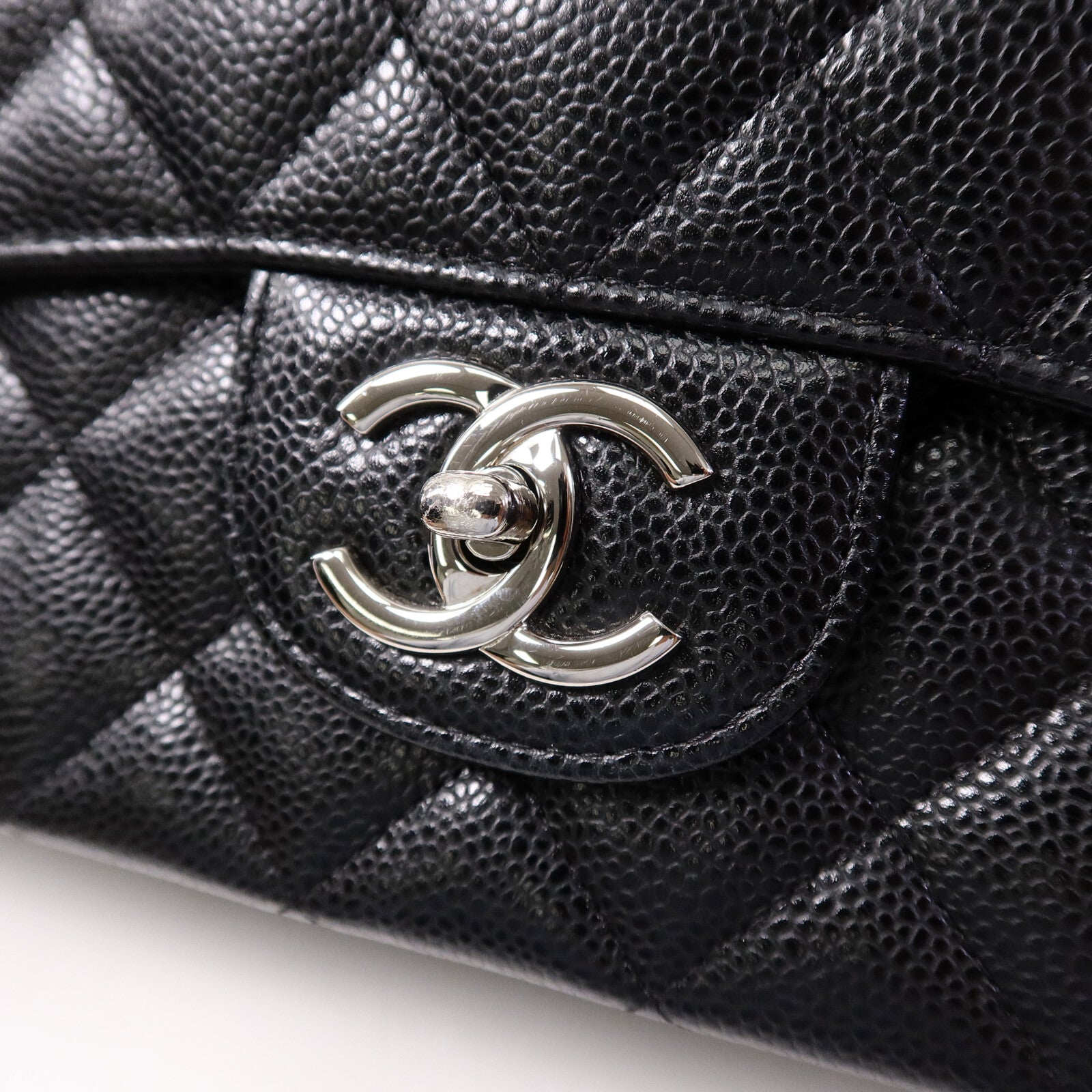 CHANEL 牛皮皮革Maxi Classic鏈帶手挽肩背兩用袋