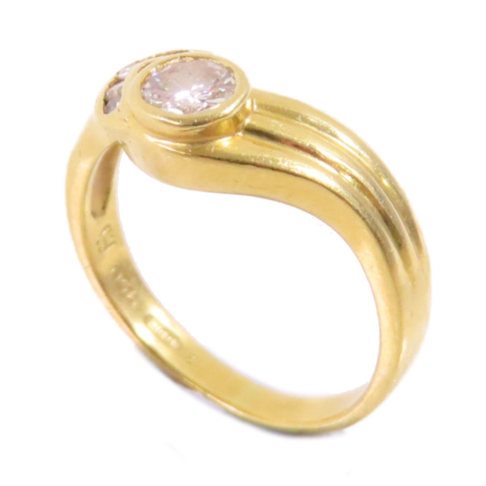 JEWELRY 18K黃金Diamond Ring 0.23ct鑽石戒指US#4.75