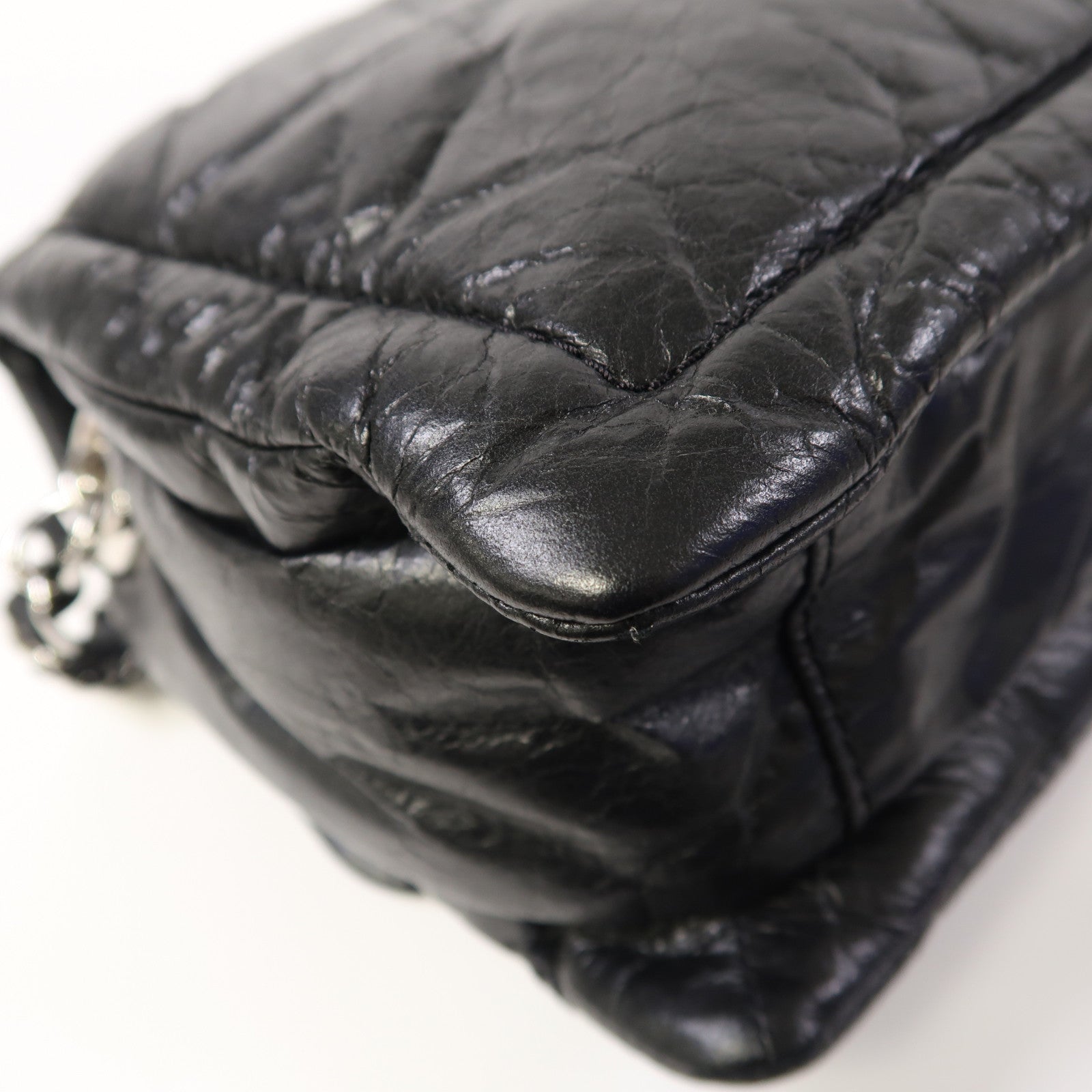 MARC JACOBS 【激減優惠】聚酯纖維Shoulder Bag銀扣鏈帶肩背袋黑色