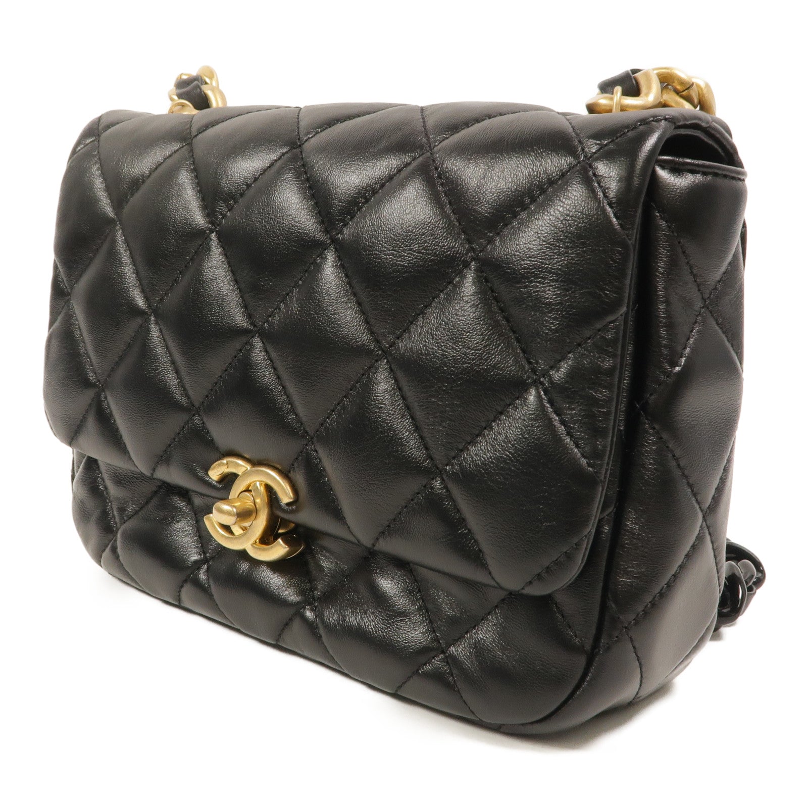 CHANEL 羊皮皮革Chain Shoulder鏈帶肩背袋