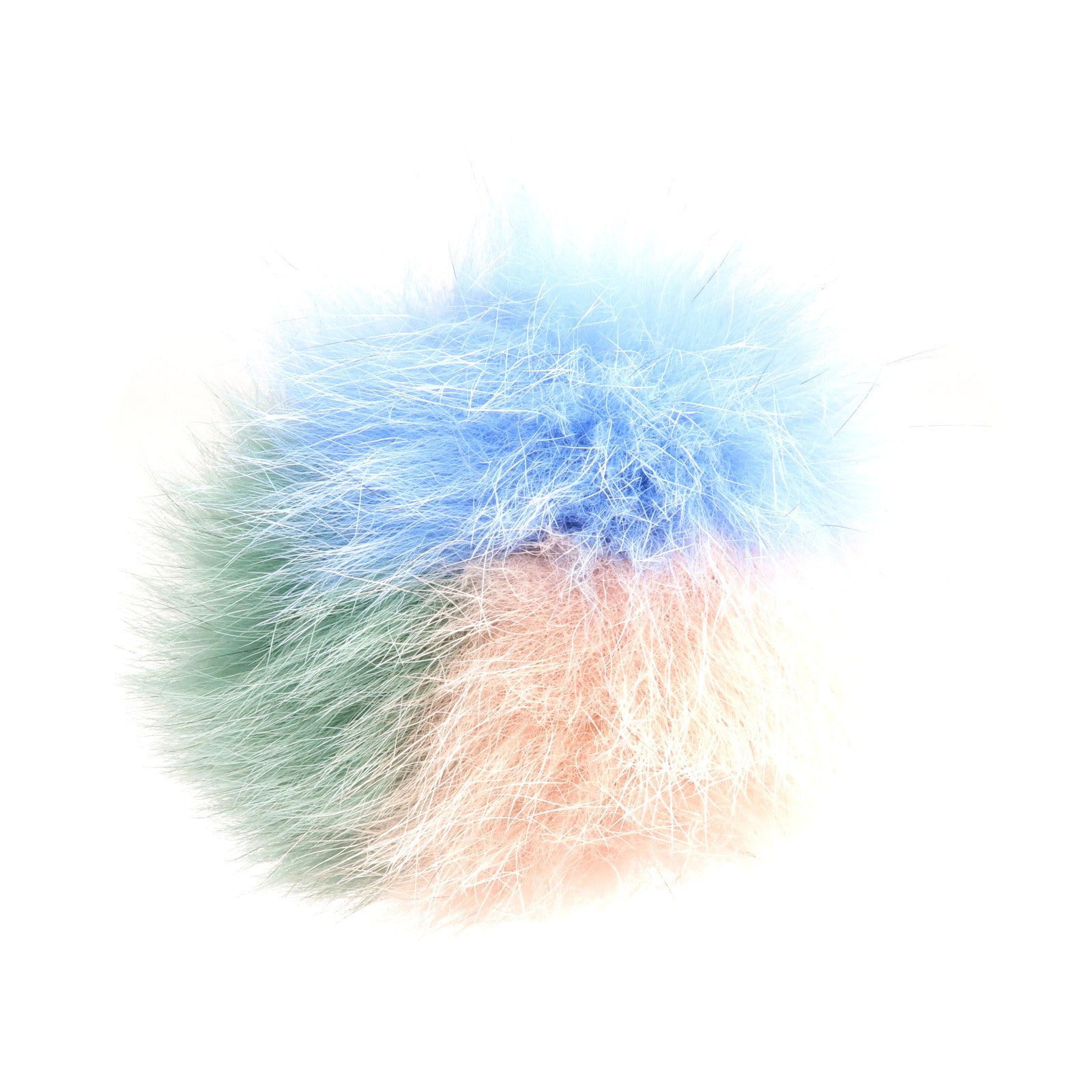 FENDI 【激減優惠】牛皮皮革/狐狸皮毛Pom Pom Key Ring Charm掛飾/鎖匙扣