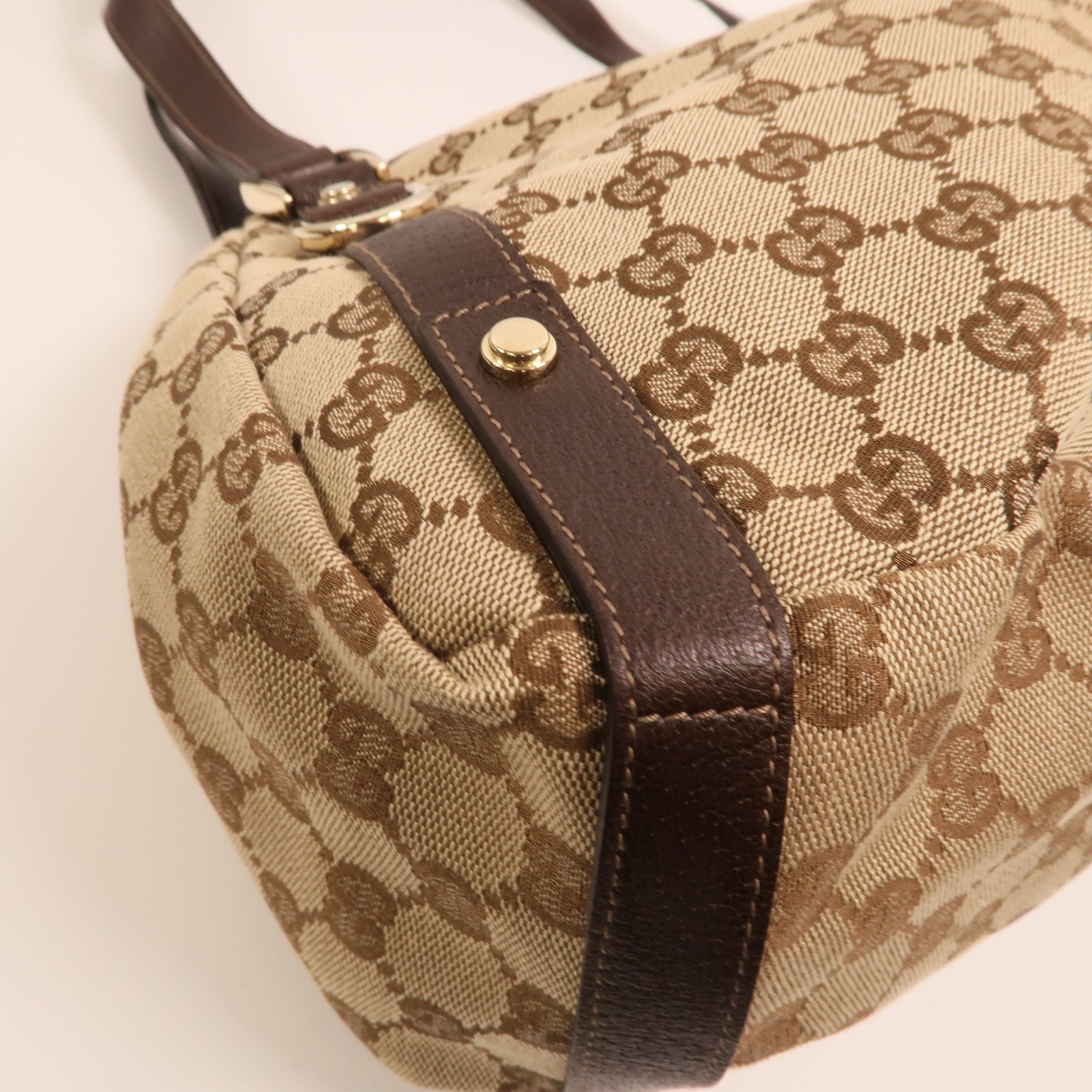 GUCCI 帆布Shoulder Bag金扣肩背袋