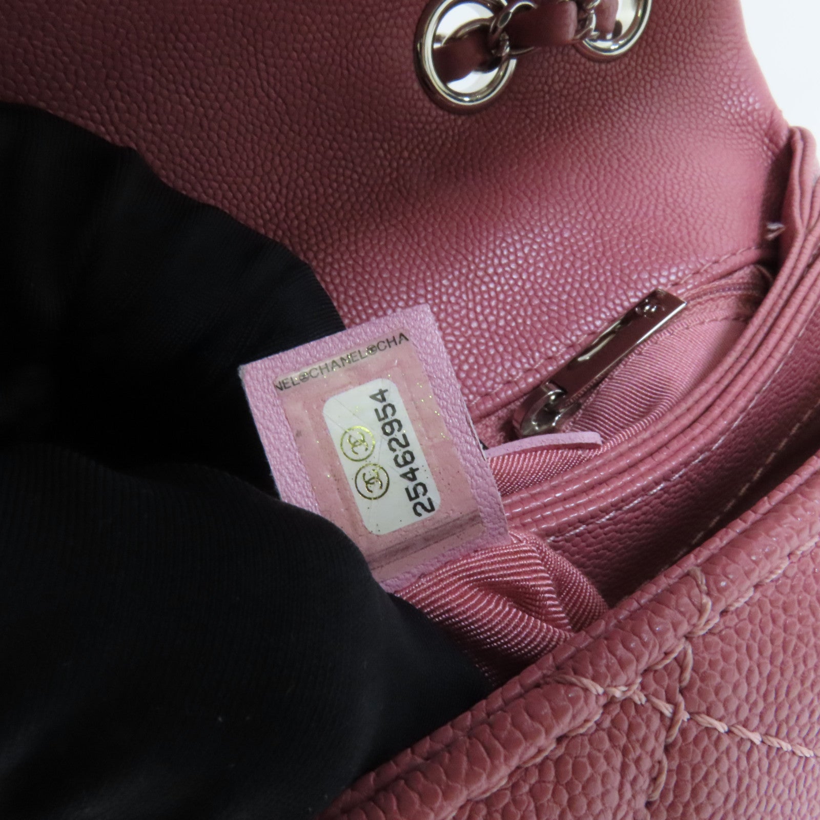 CHANEL 牛皮皮革Chain Shoulder銀扣鏈帶肩背袋