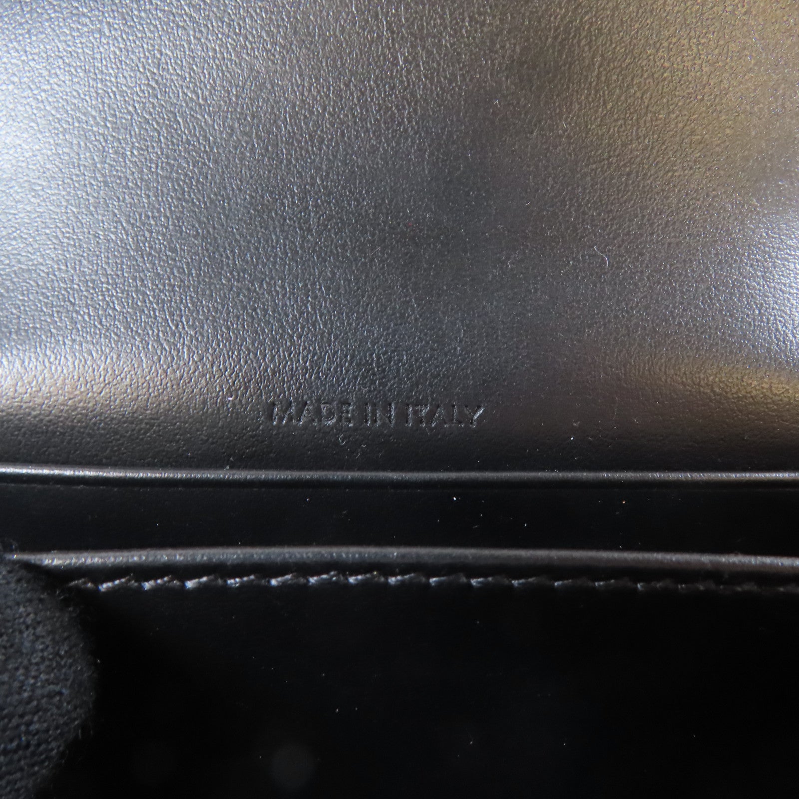 CELINE 牛皮皮革Card Case金扣卡片套黑色