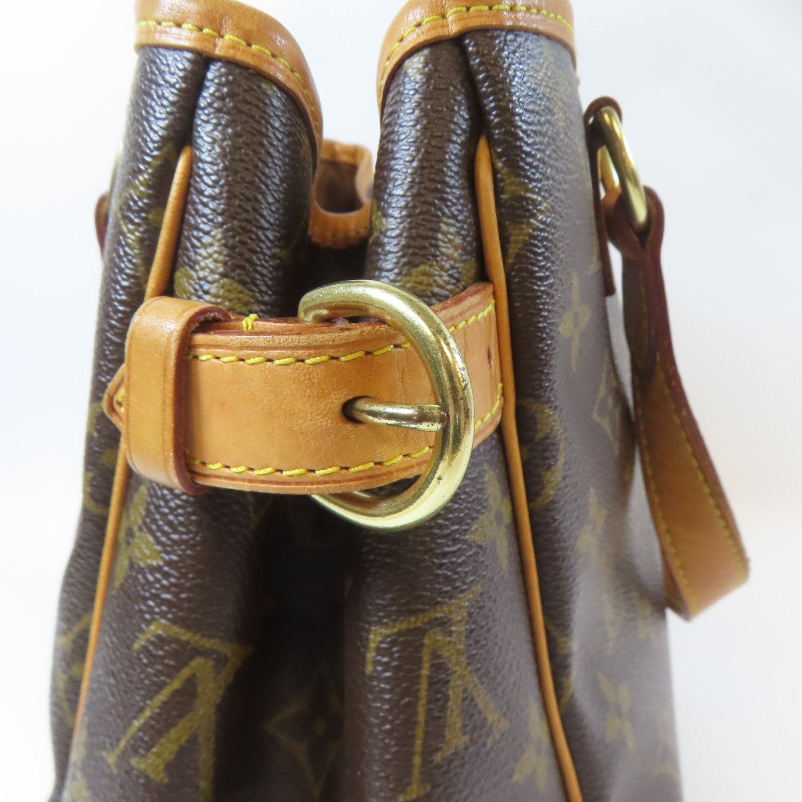 LOUIS VUITTON Monogram Batignolles金扣手挽袋啡色