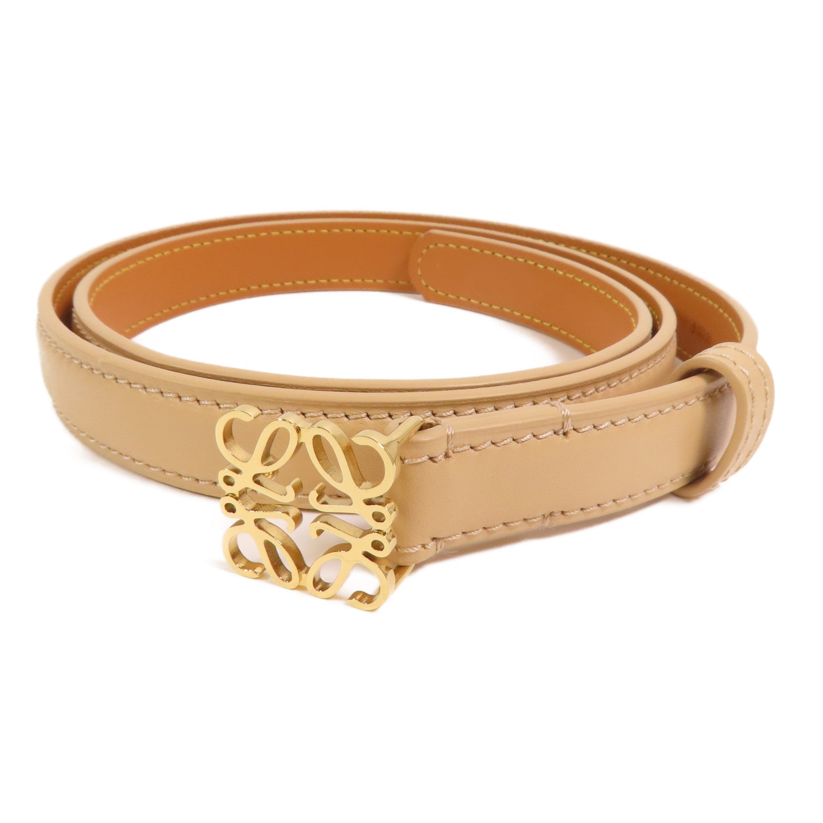 LOEWE 牛皮皮革Belt金扣皮帶