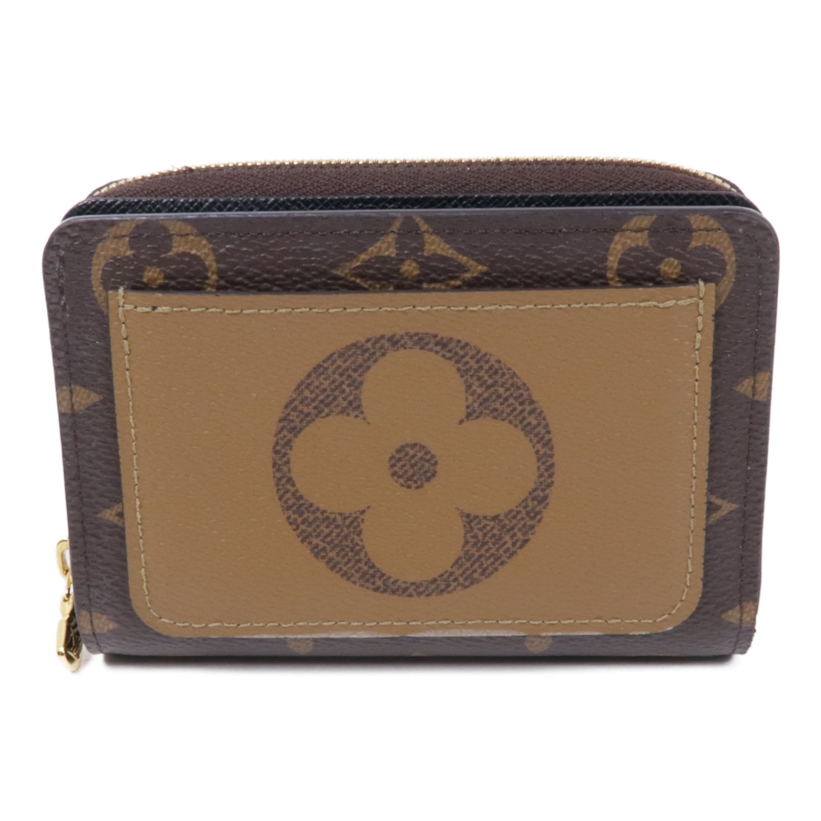 LOUIS VUITTON Monogram Giant Reverse Lou Wallet金扣錢包