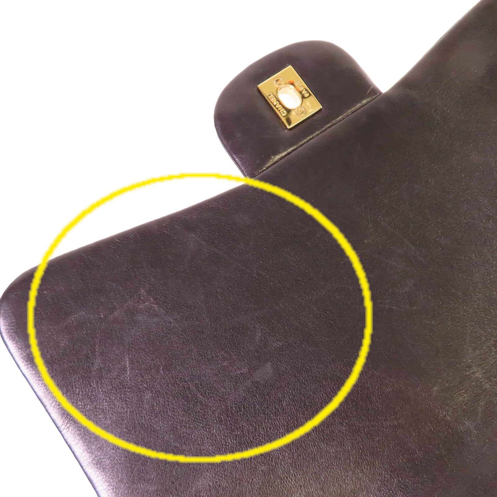 CHANEL 【激減優惠】菱格羊皮皮革Jumbo Single Flap Chain Shoulder Bag金扣鏈帶肩背袋黑色