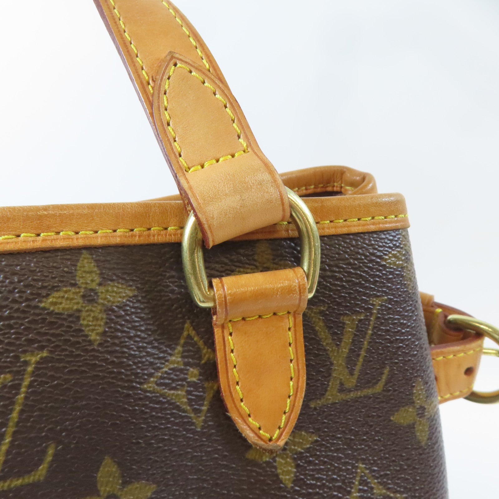 LOUIS VUITTON Monogram Batignolles金扣手挽袋啡色