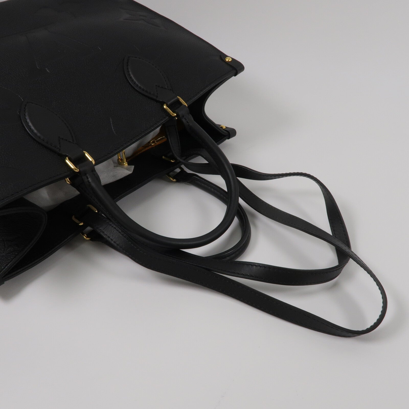 LOUIS VUITTON Monogram Empreinte On The Go MM手挽肩背兩用袋