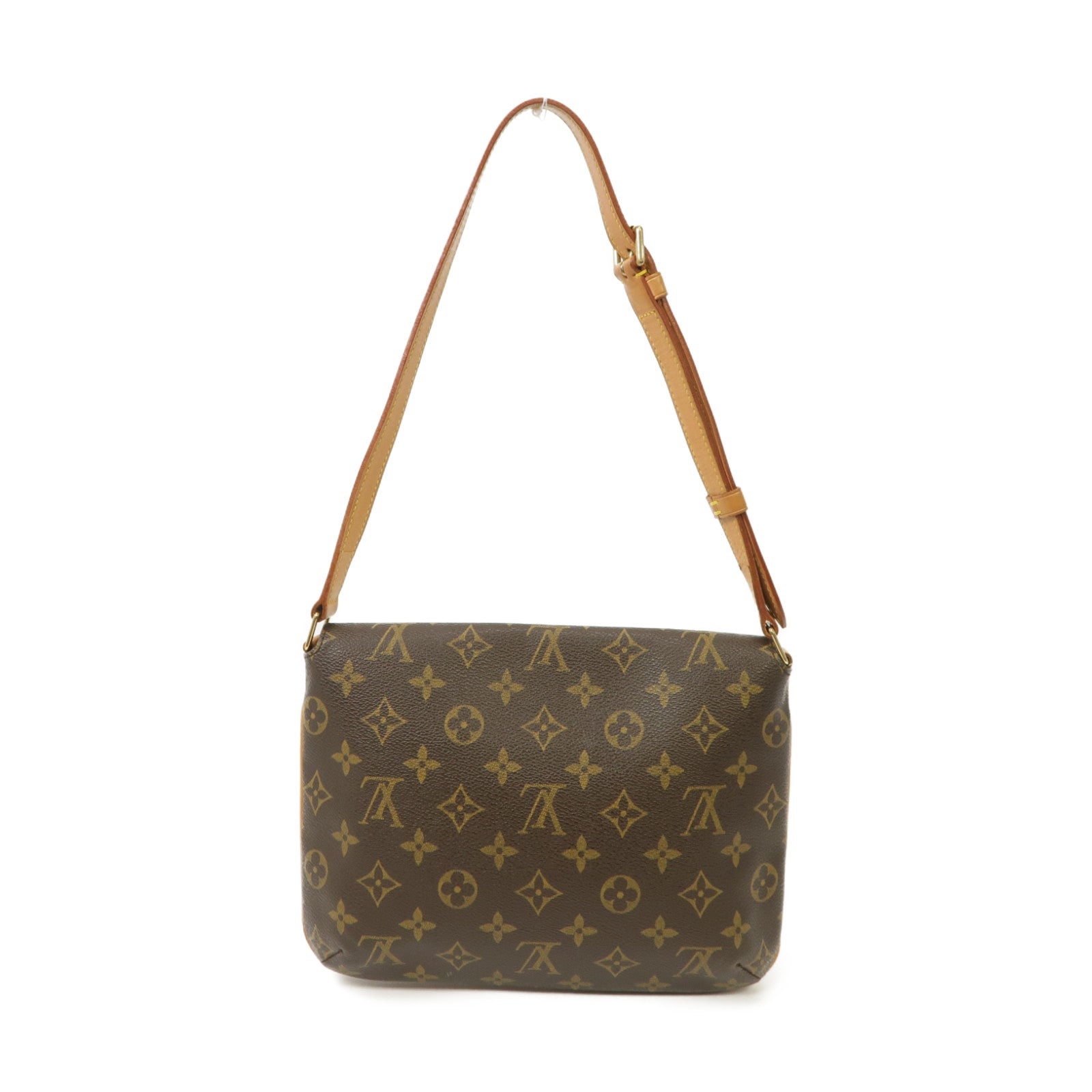 LOUIS VUITTON Monogram Musette Tango金扣肩背袋啡色