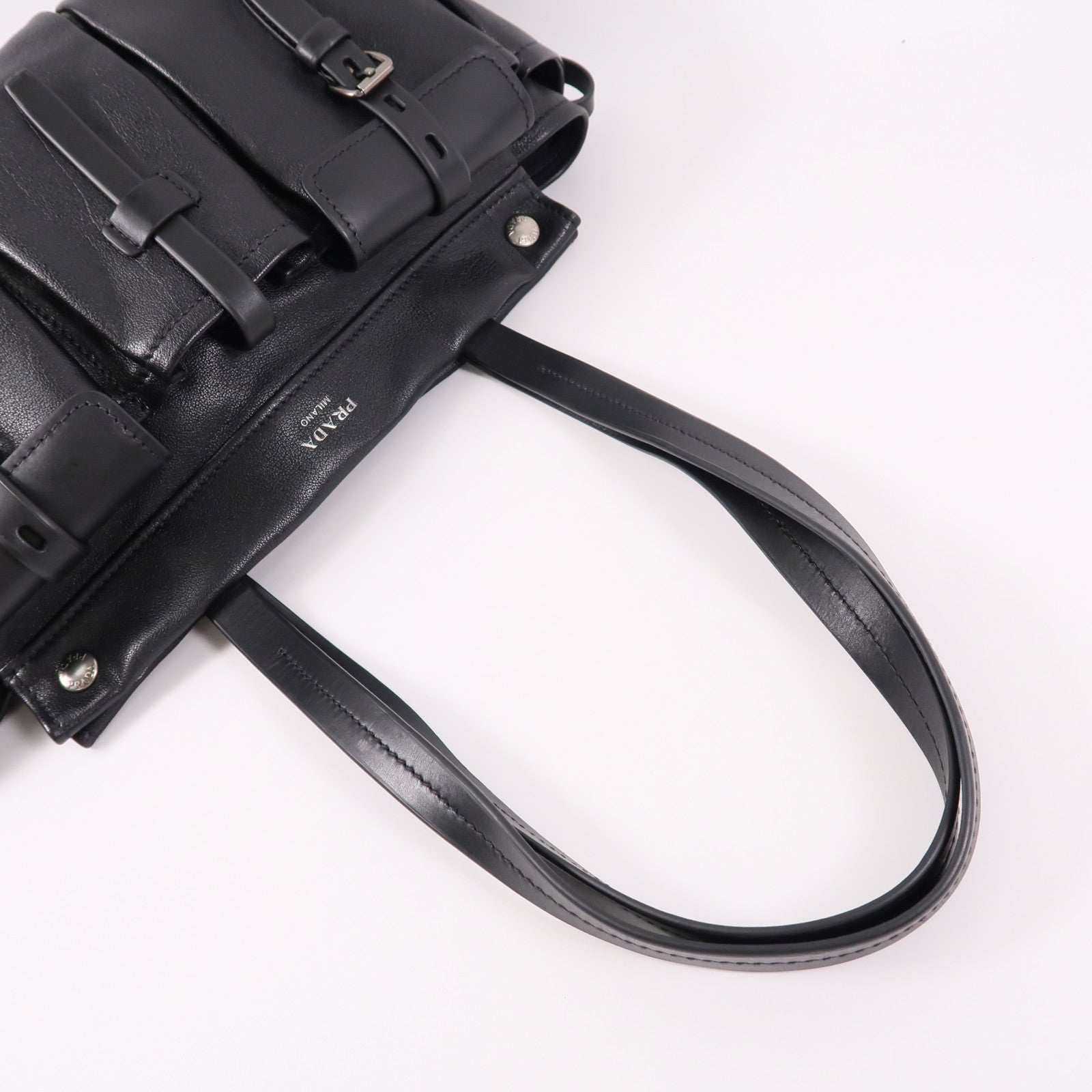 PRADA 牛皮皮革Route Large Tote肩背袋