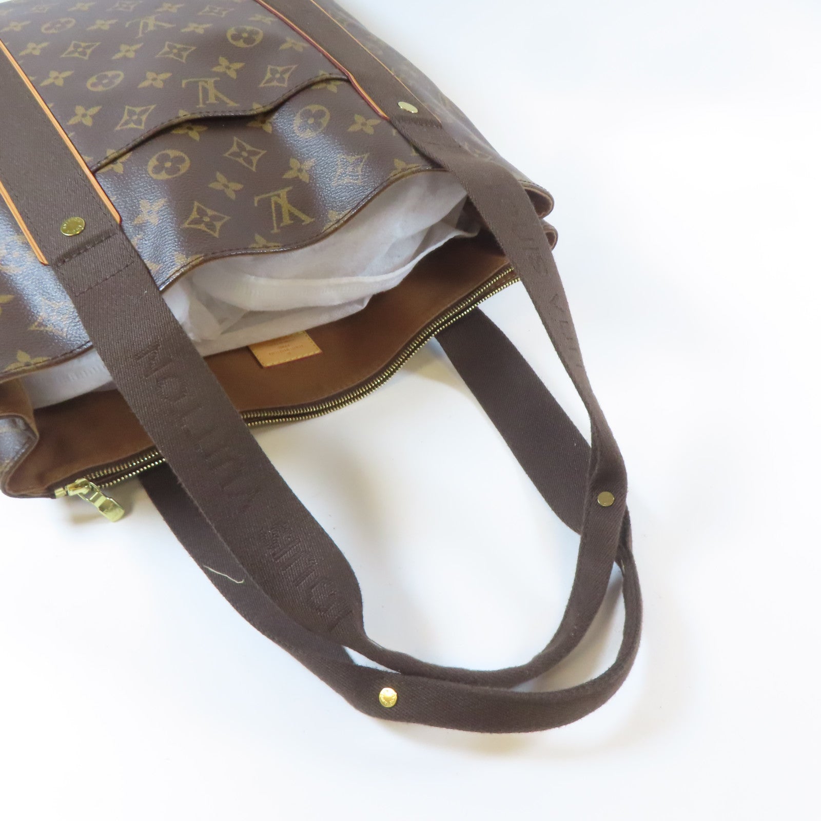 LOUIS VUITTON 【激減優惠】Monogram Cabas Beaubourg金扣肩背袋啡色