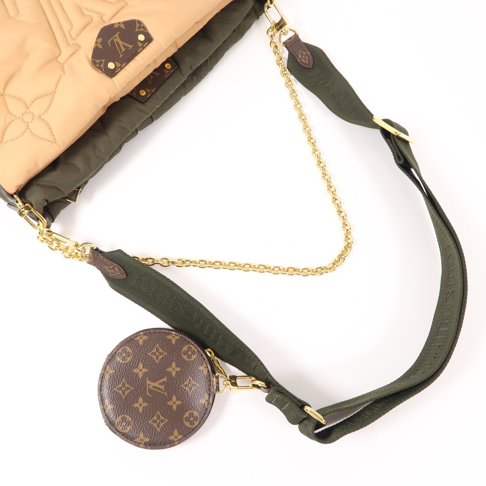 LOUIS VUITTON 尼龍Pillow Maxi Multi Pochette Accessoires金扣手挽肩背兩用袋