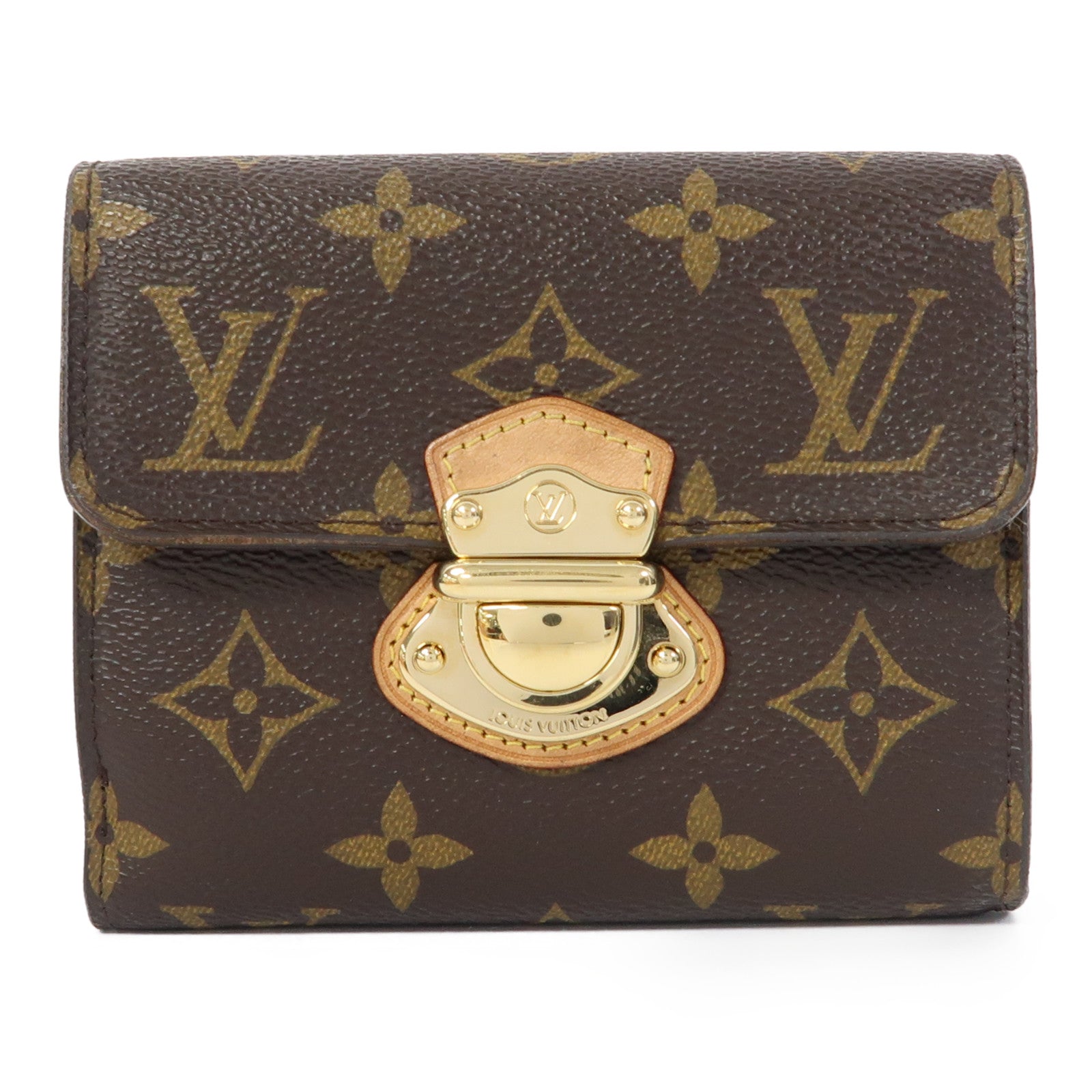 LOUIS VUITTON 【激減優惠】Monogram Wallet金扣錢包啡色