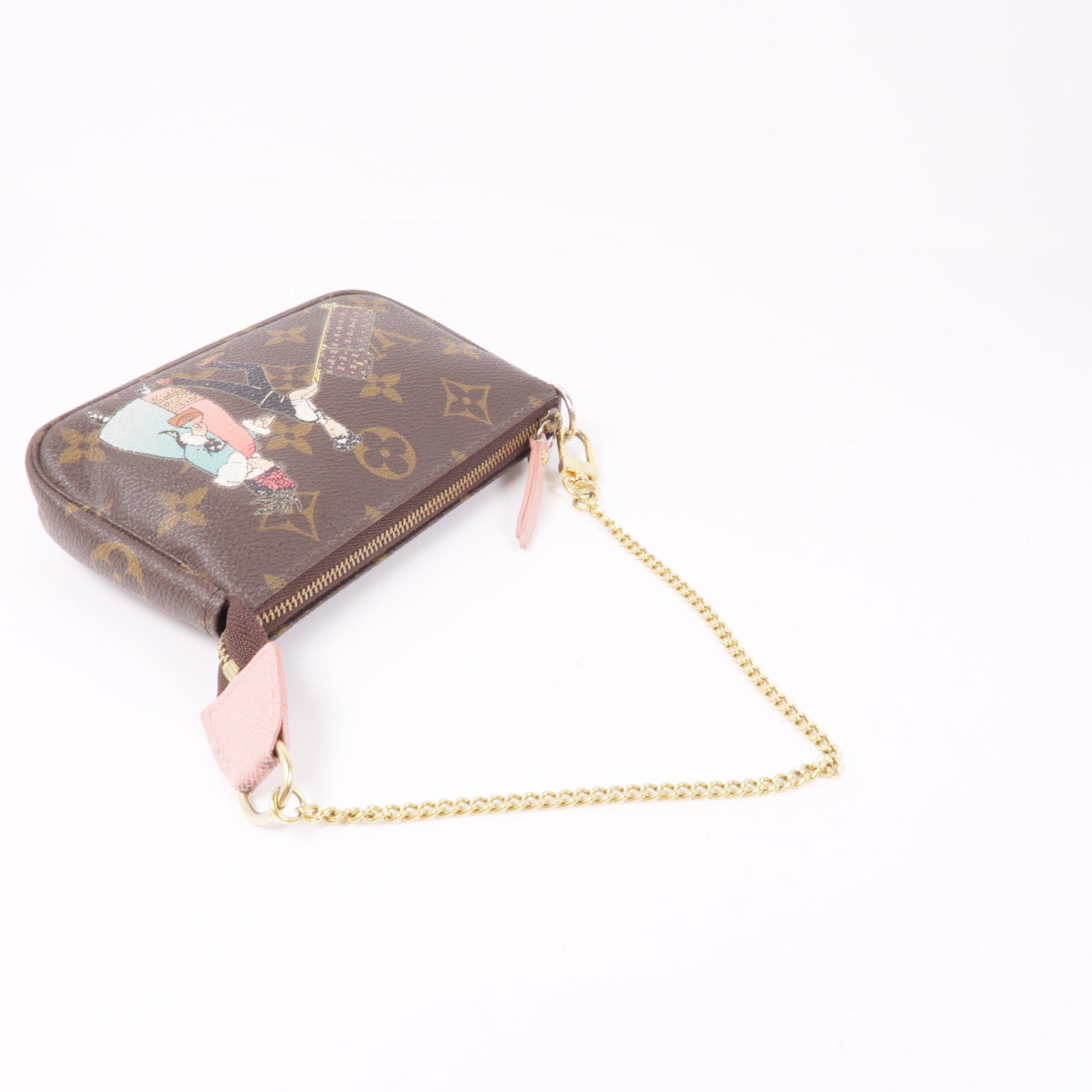 LOUIS VUITTON Monogram Pochette Accessoires金扣手挽袋