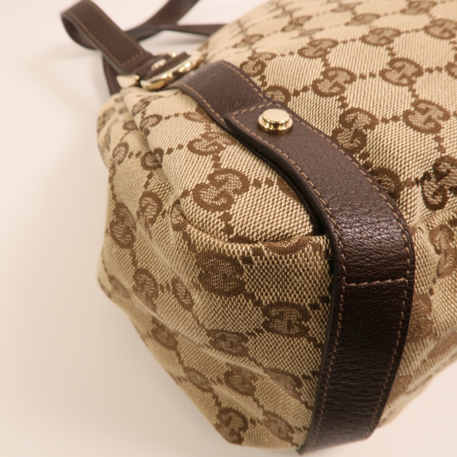 GUCCI 帆布Shoulder Bag金扣肩背袋