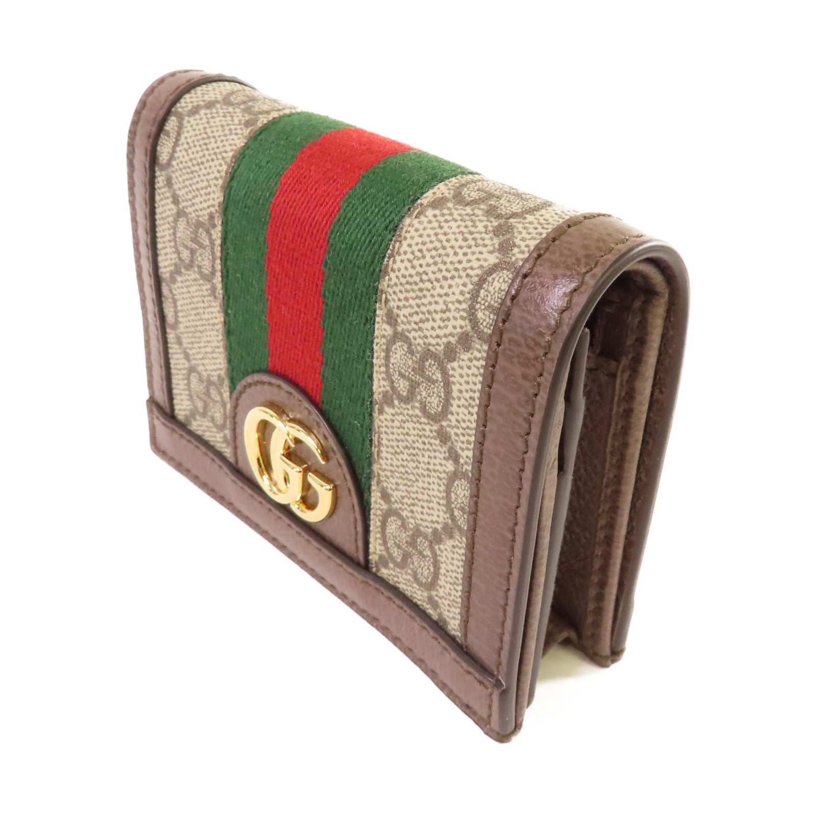 GUCCI 塗層帆布Ophidia GG Card Case Wallet金扣卡片套/錢包啡色