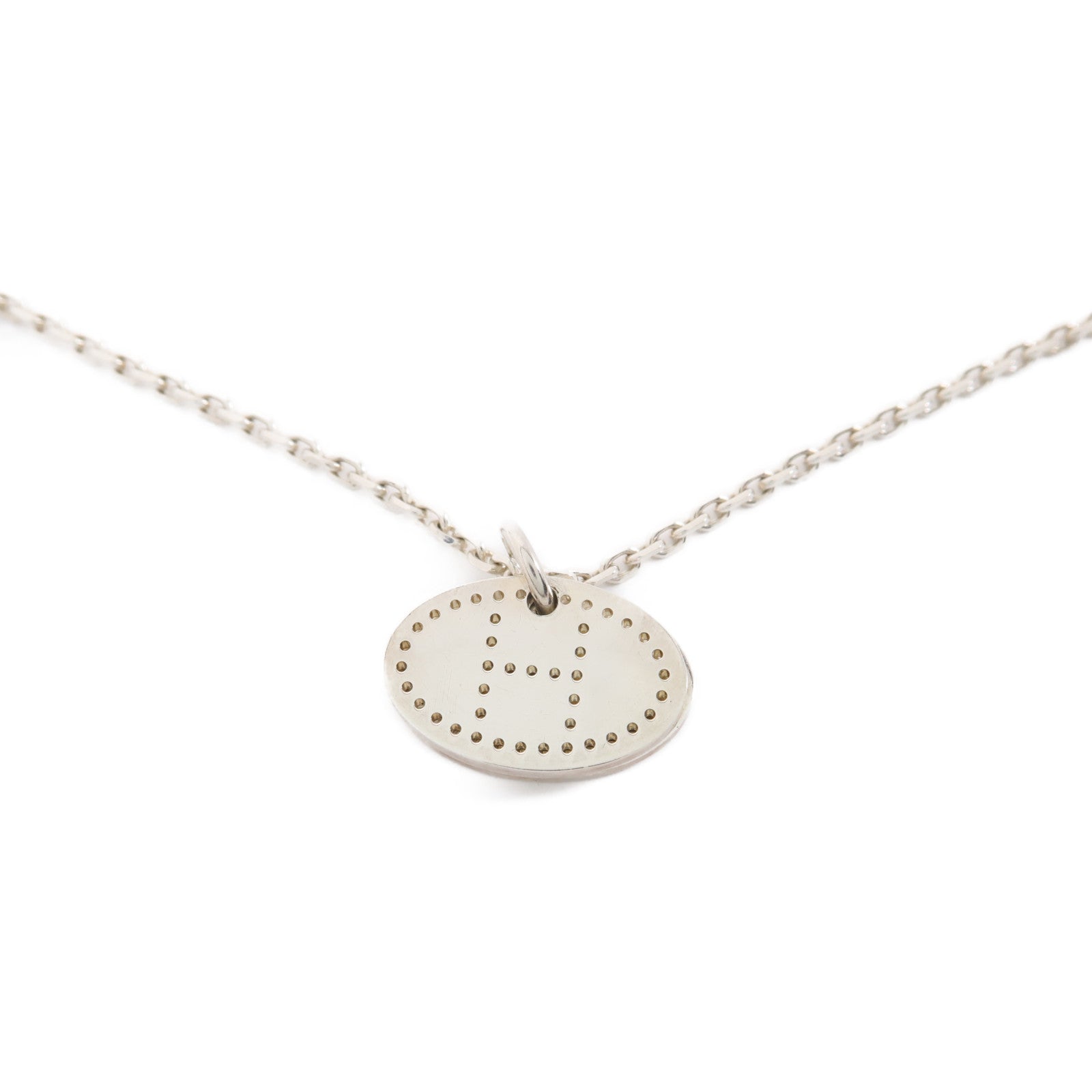HERMES 925純銀Eclipse Evelyne Pendant Necklace項鍊