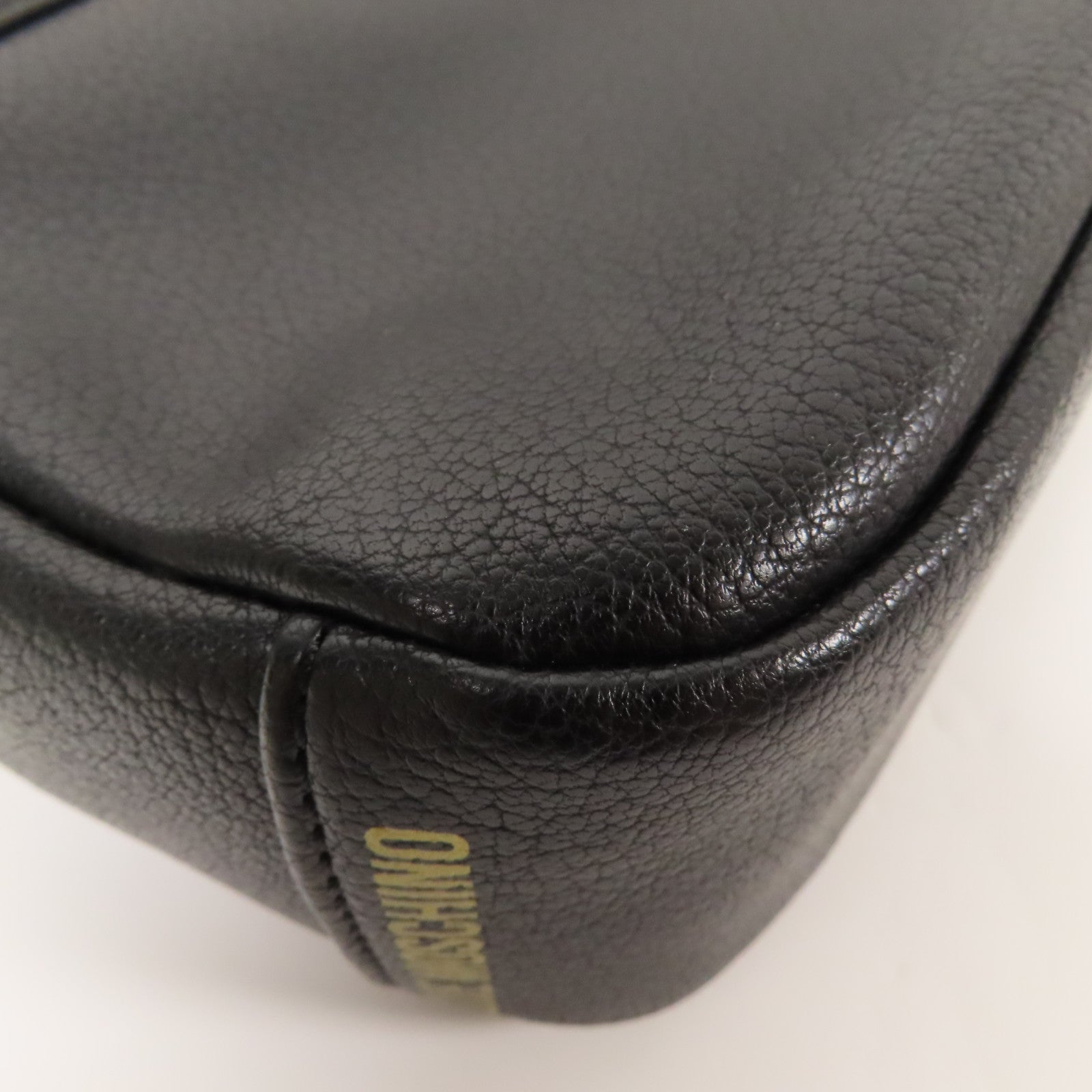 MOSCHINO 牛皮皮革Shoulder Bag金扣肩背袋