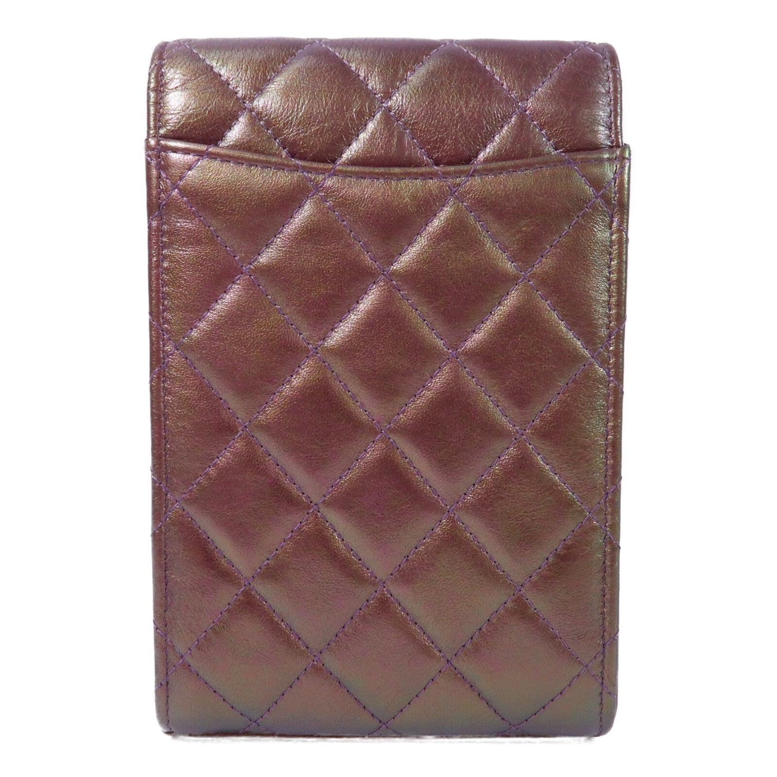 CHANEL 羊皮皮革Phone Case金扣鏈帶肩背袋