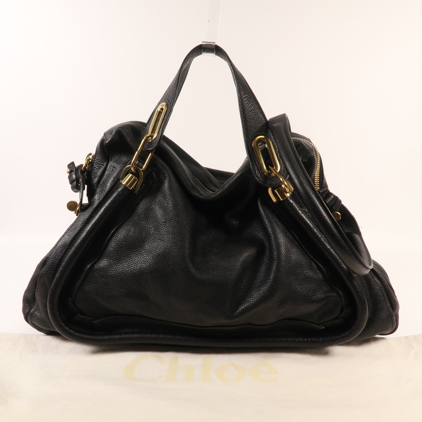 Chloe 牛皮皮革Shoulder Bag金扣手挽肩背兩用袋