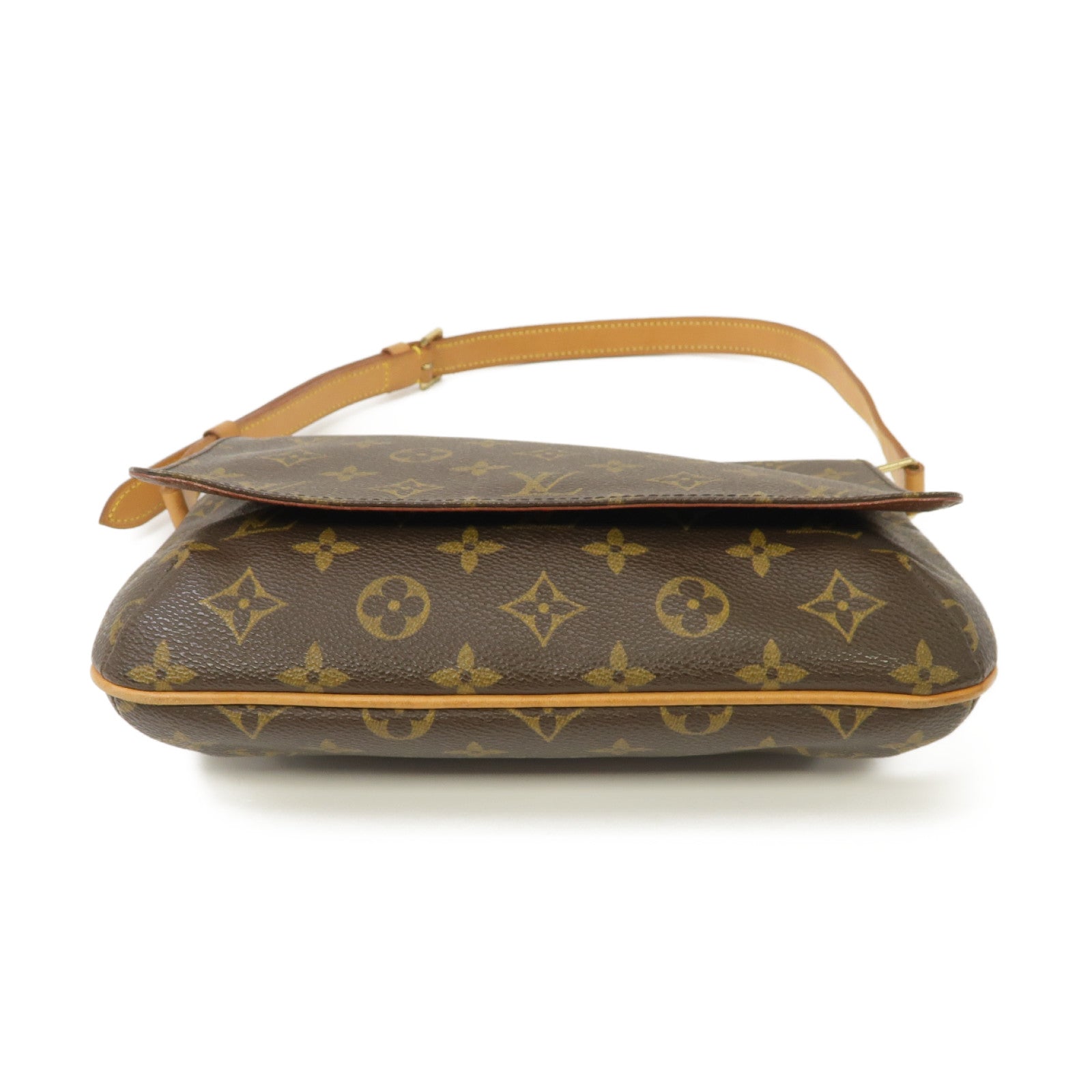 LOUIS VUITTON Monogram Musette Tango金扣肩背袋啡色