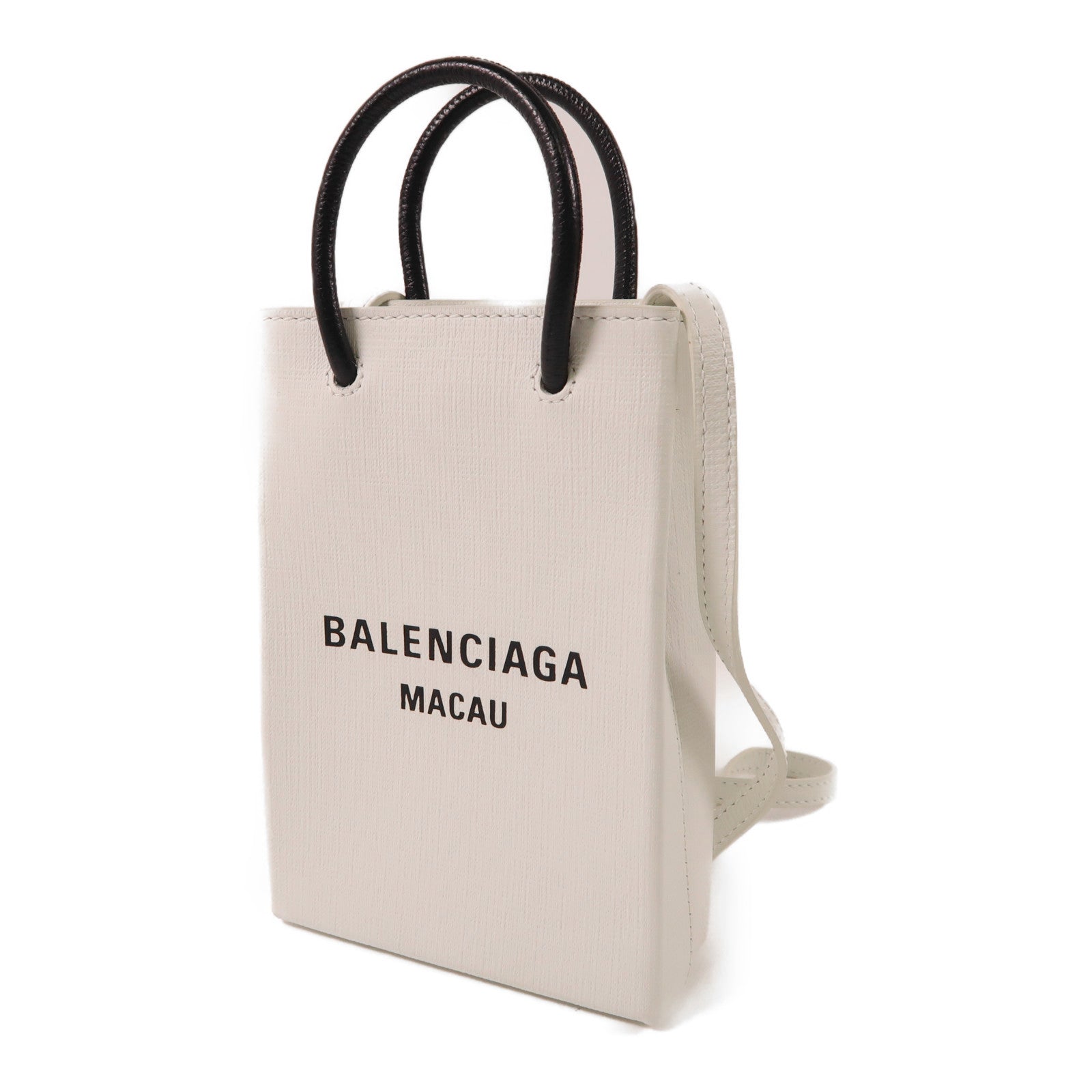 BALENCIAGA 牛皮皮革2 Way Shoulder Bag銀扣手挽肩背兩用袋