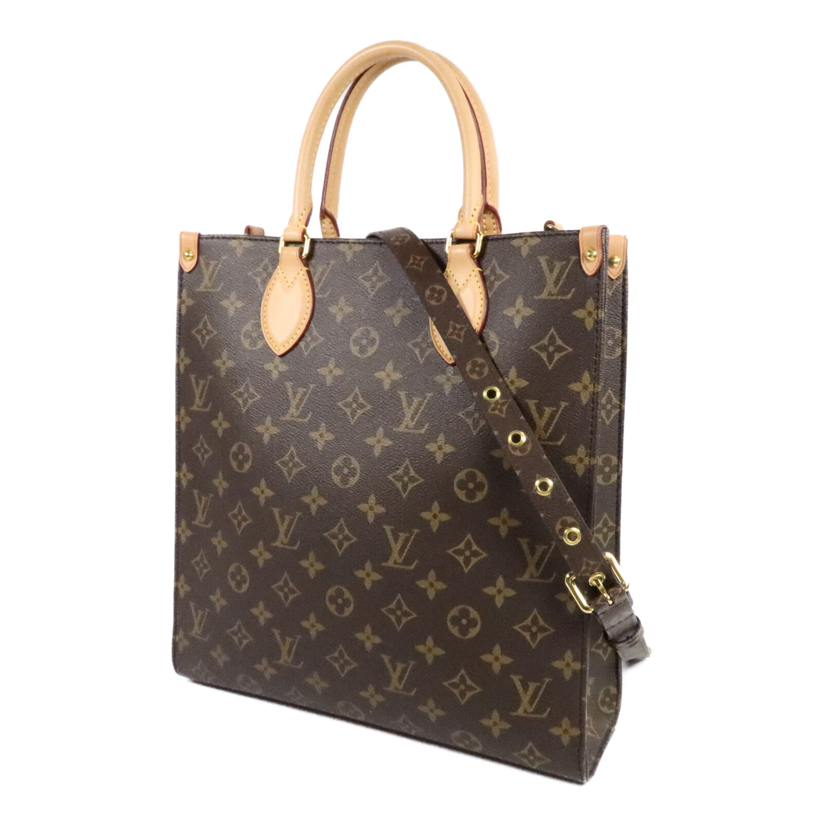 LOUIS VUITTON Monogram Sac Plat PM手挽肩背兩用袋