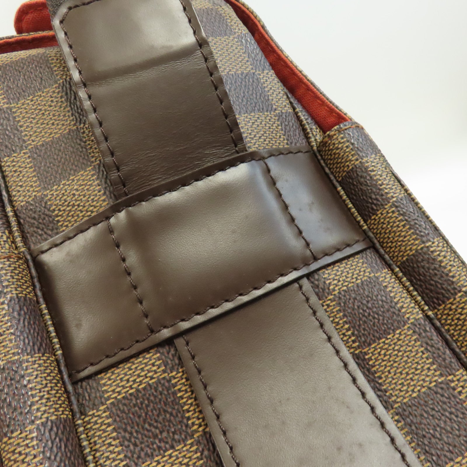 LOUIS VUITTON Damier Naviglio金扣肩背袋啡色