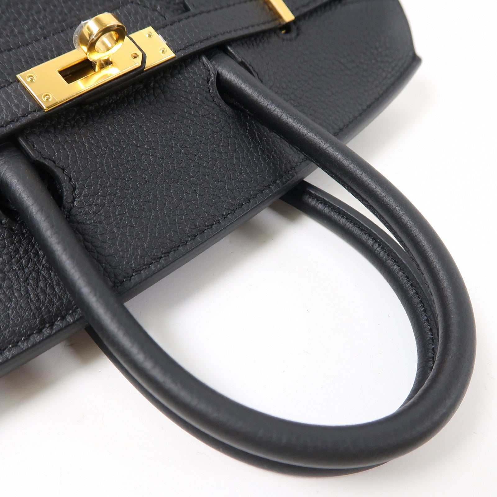 HERMES Togo皮革Birkin 25金扣手挽袋Noir/黑色