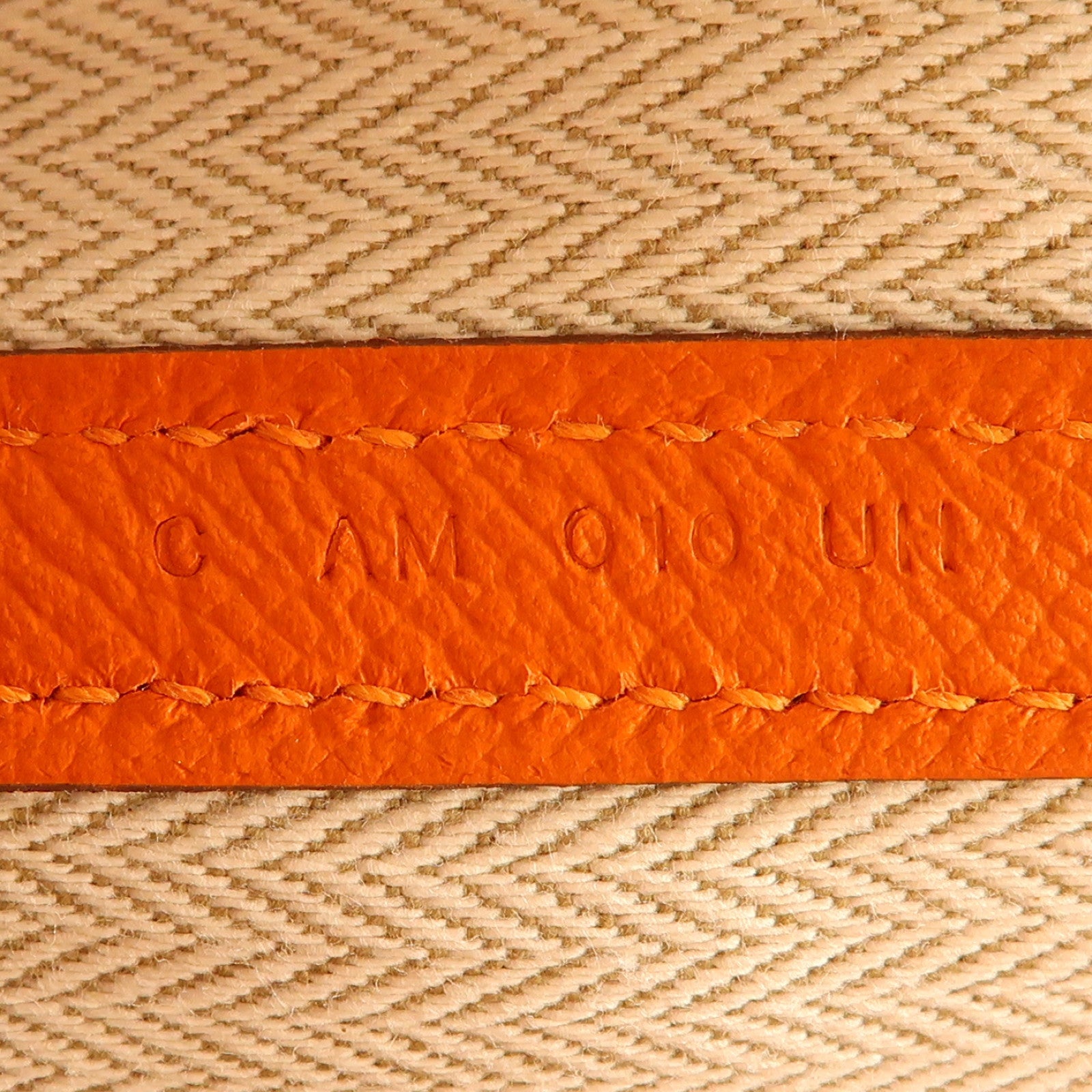 HERMES Epsom皮革Garden Party PM銀扣手挽袋Orange橙色