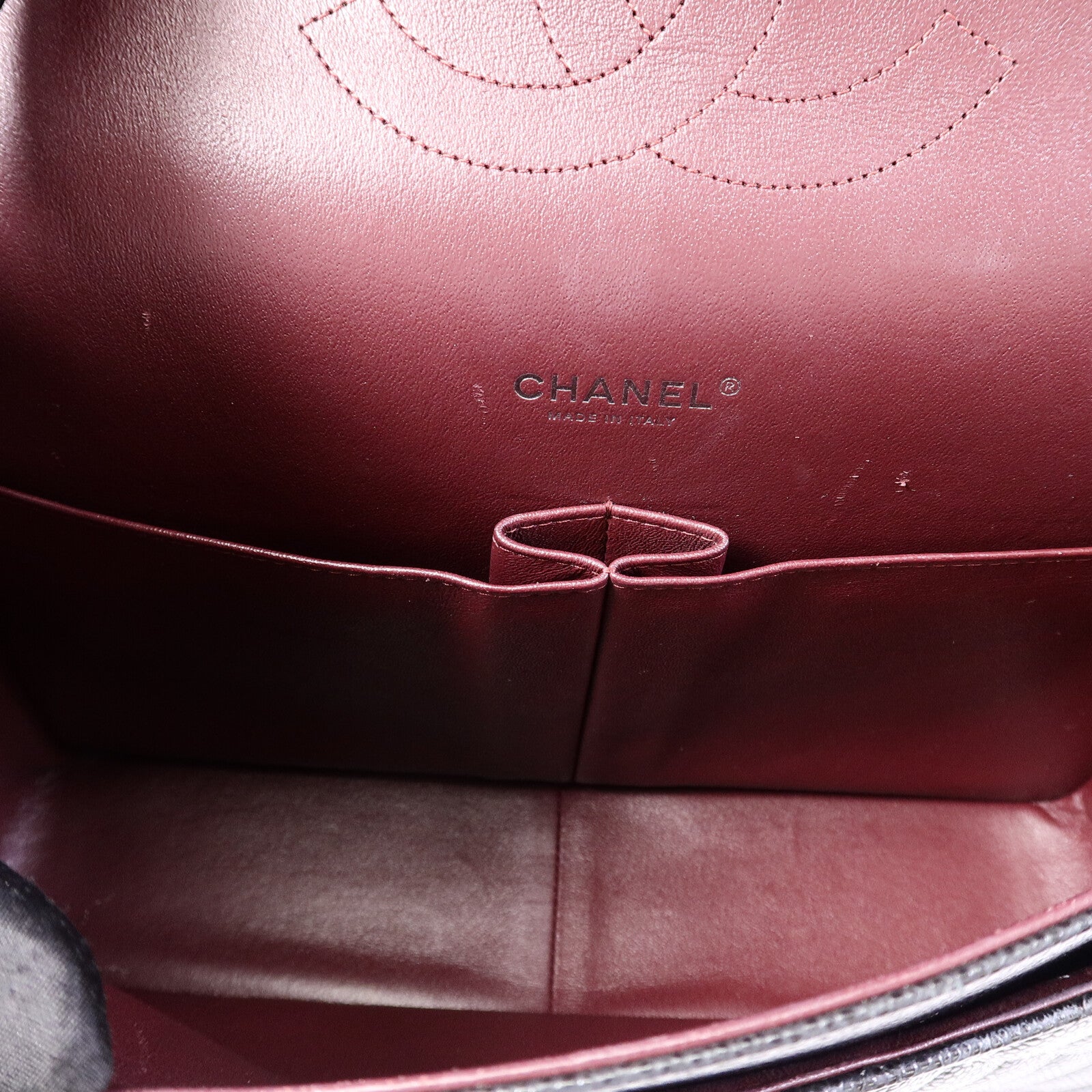 CHANEL 牛皮皮革Maxi Classic鏈帶手挽肩背兩用袋