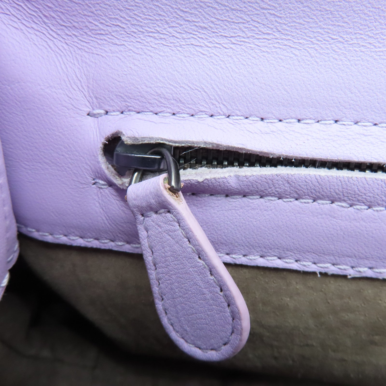 BOTTEGA VENETA Leather Chain Bag Black Buckle Shoulder Bag Purple