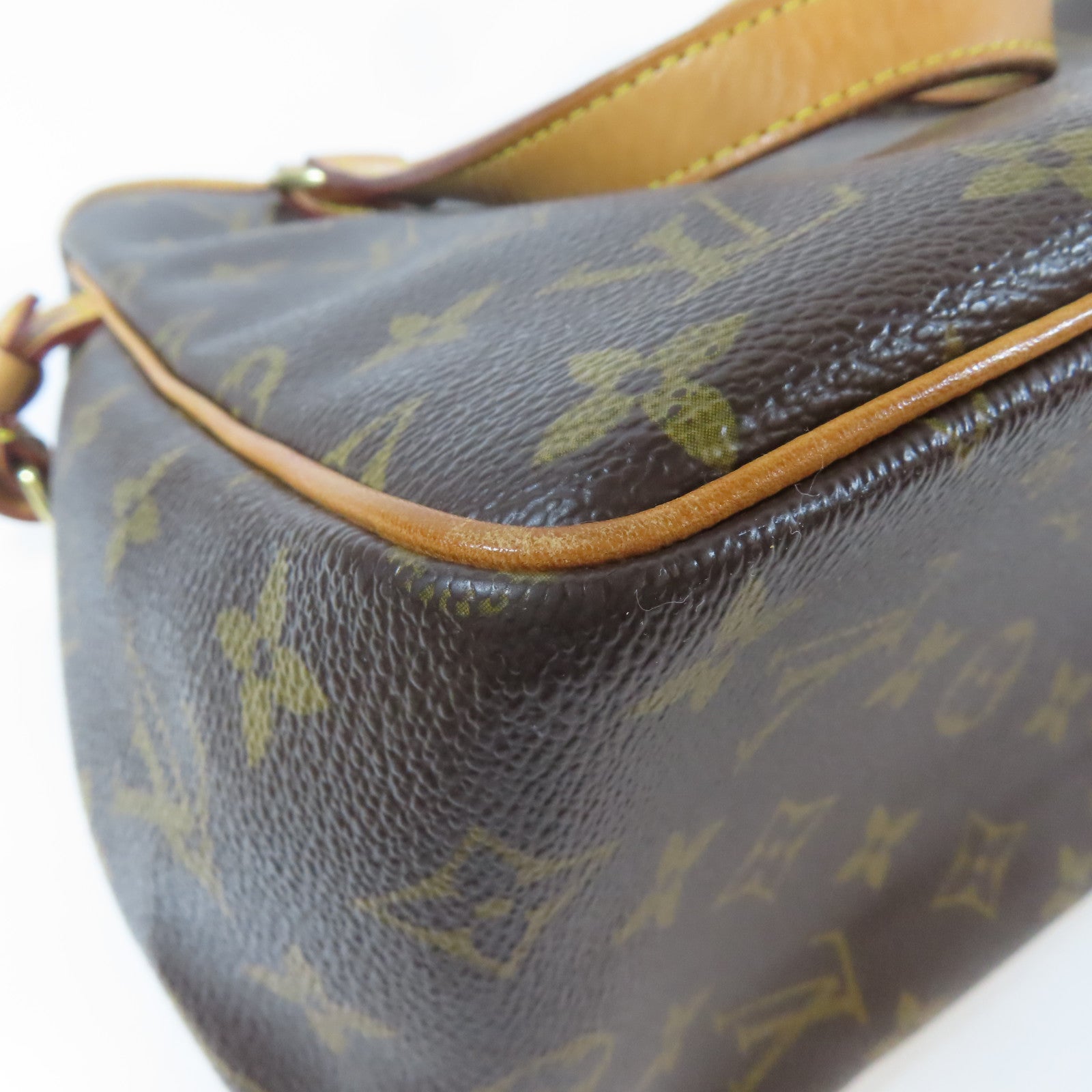 LOUIS VUITTON Monogram Batignolles金扣手挽袋啡色