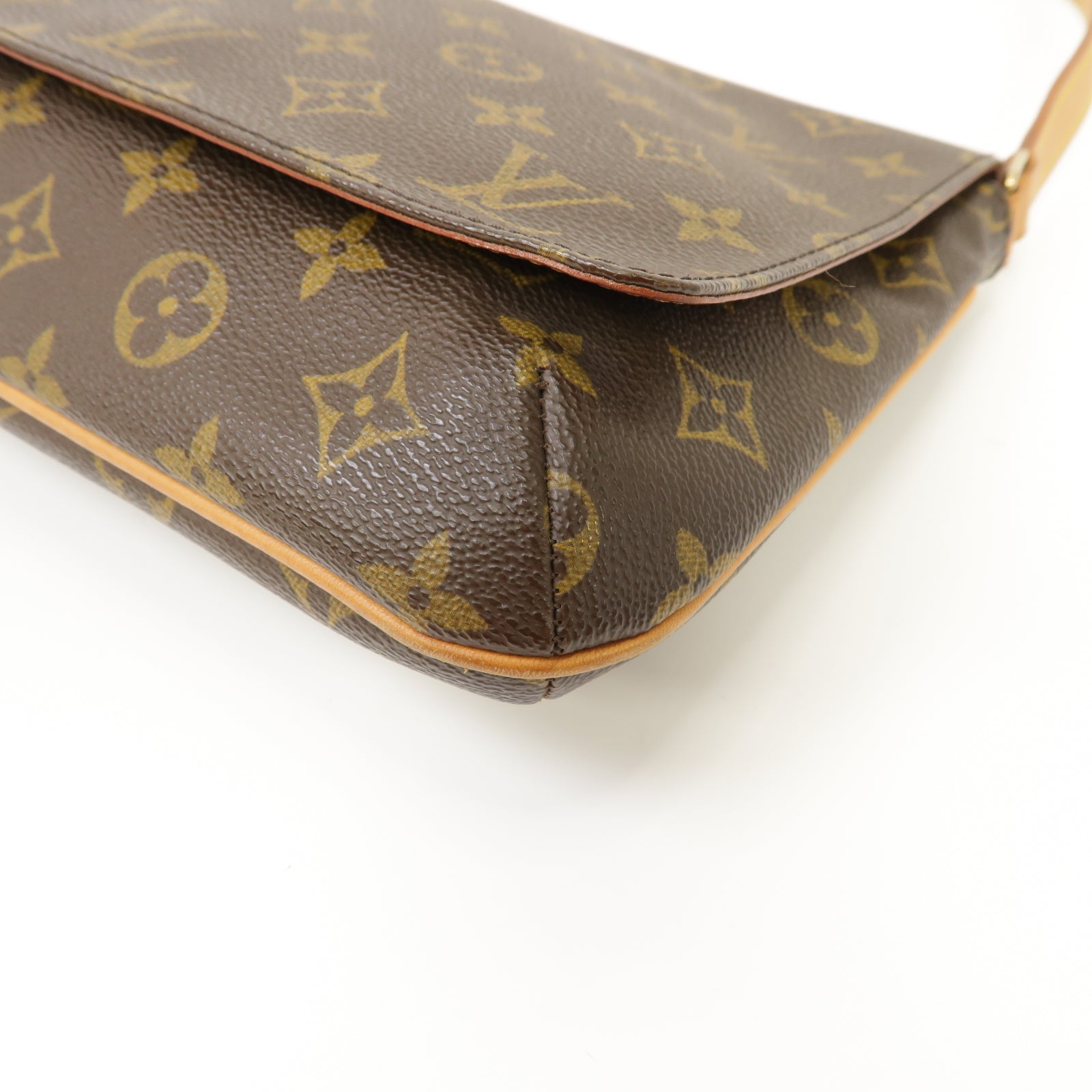 LOUIS VUITTON Monogram Musette Tango金扣肩背袋啡色