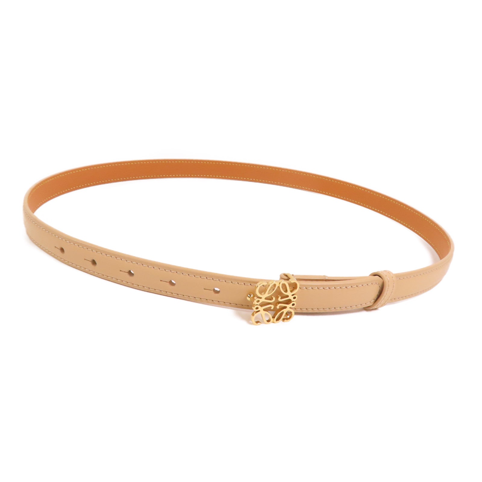 LOEWE 牛皮皮革Belt金扣皮帶