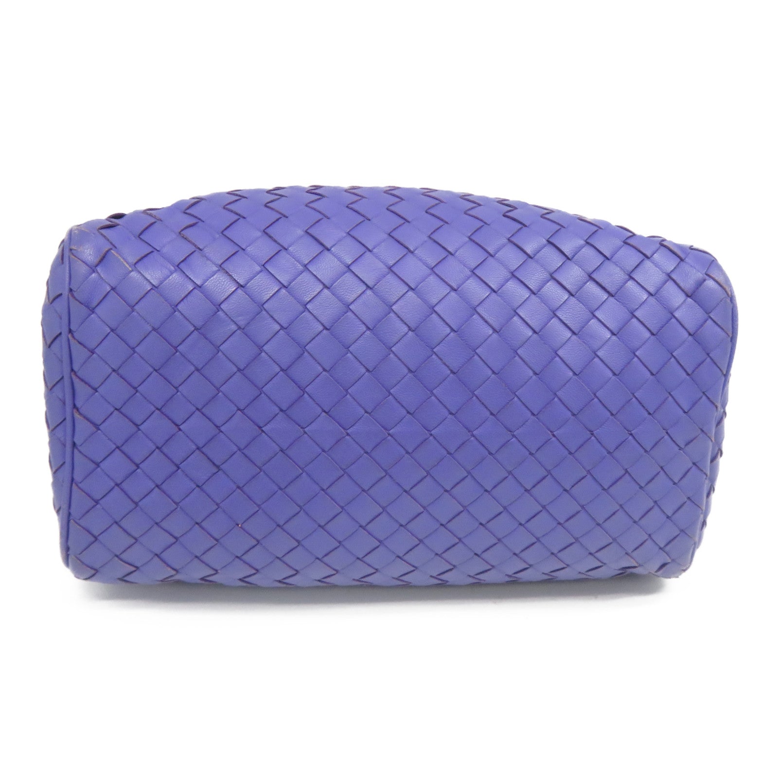 BOTTEGA VENETA 【清倉大減價】牛皮皮革2 Way Shoulder銀扣手挽肩背兩用袋紫色