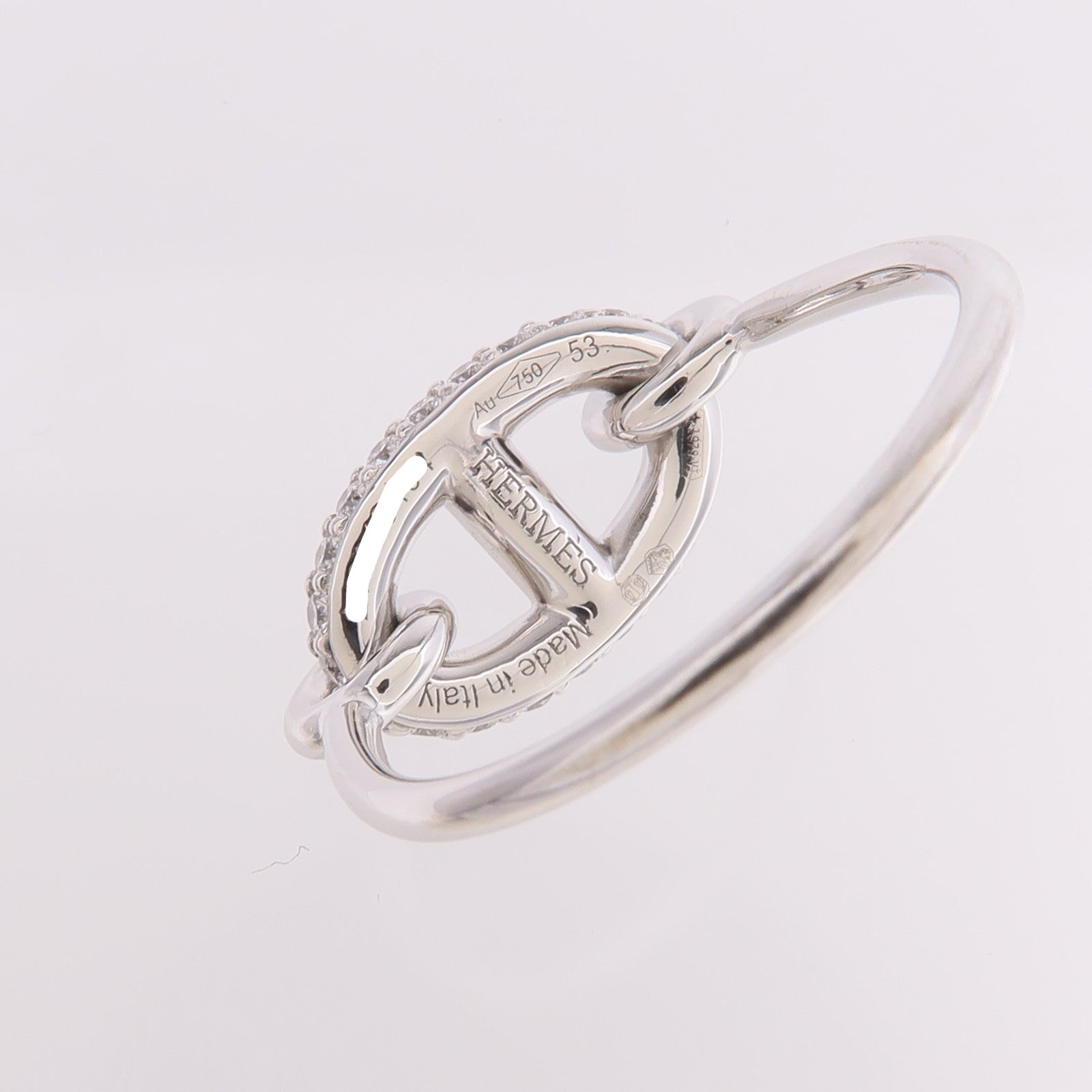 HERMES 18K白金Farandole Ring鑽石戒指