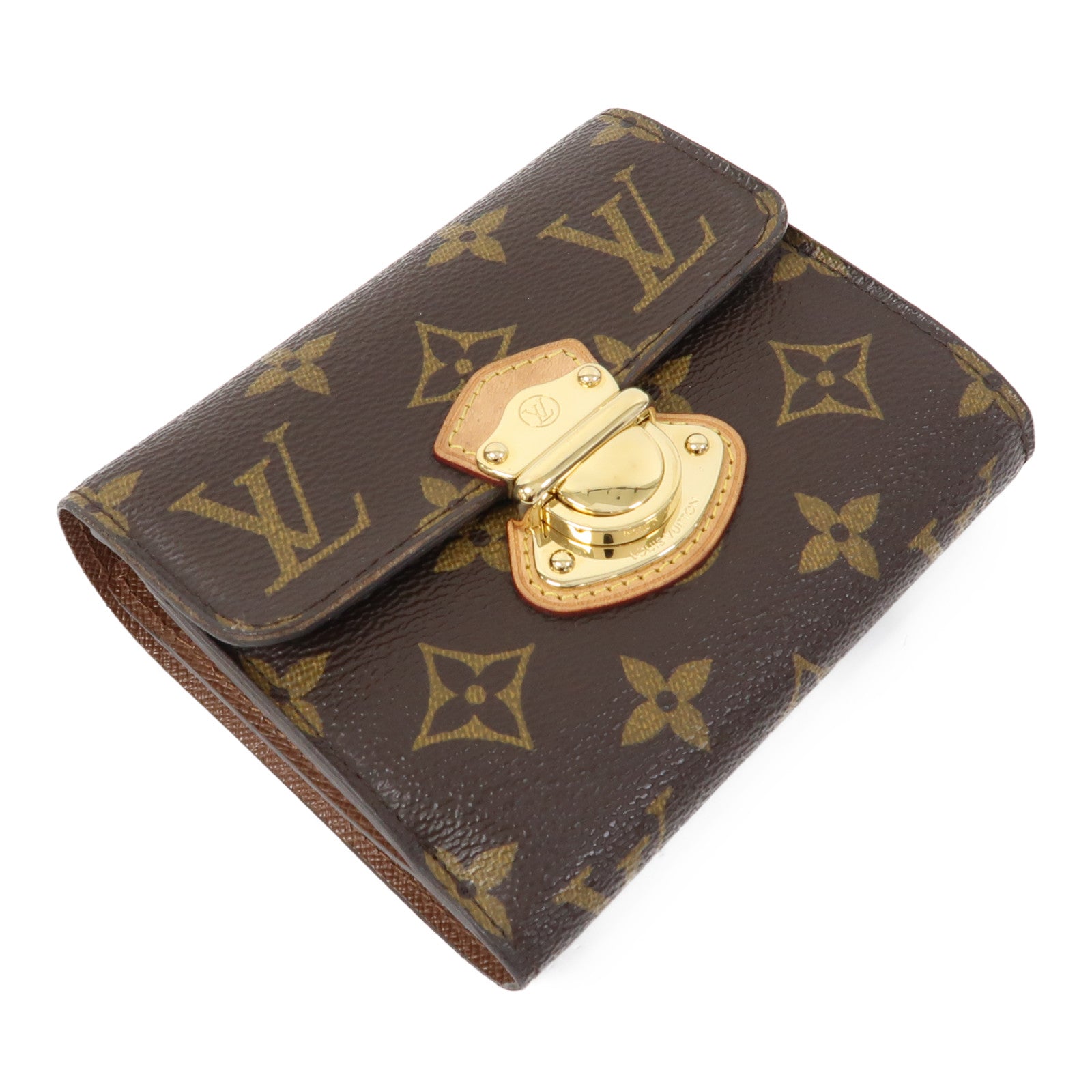 LOUIS VUITTON 【激減優惠】Monogram Wallet金扣錢包啡色