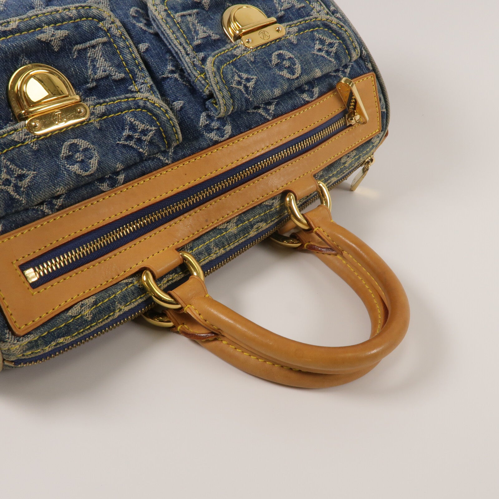 LOUIS VUITTON Monogram Denim Neo Speedy手挽袋