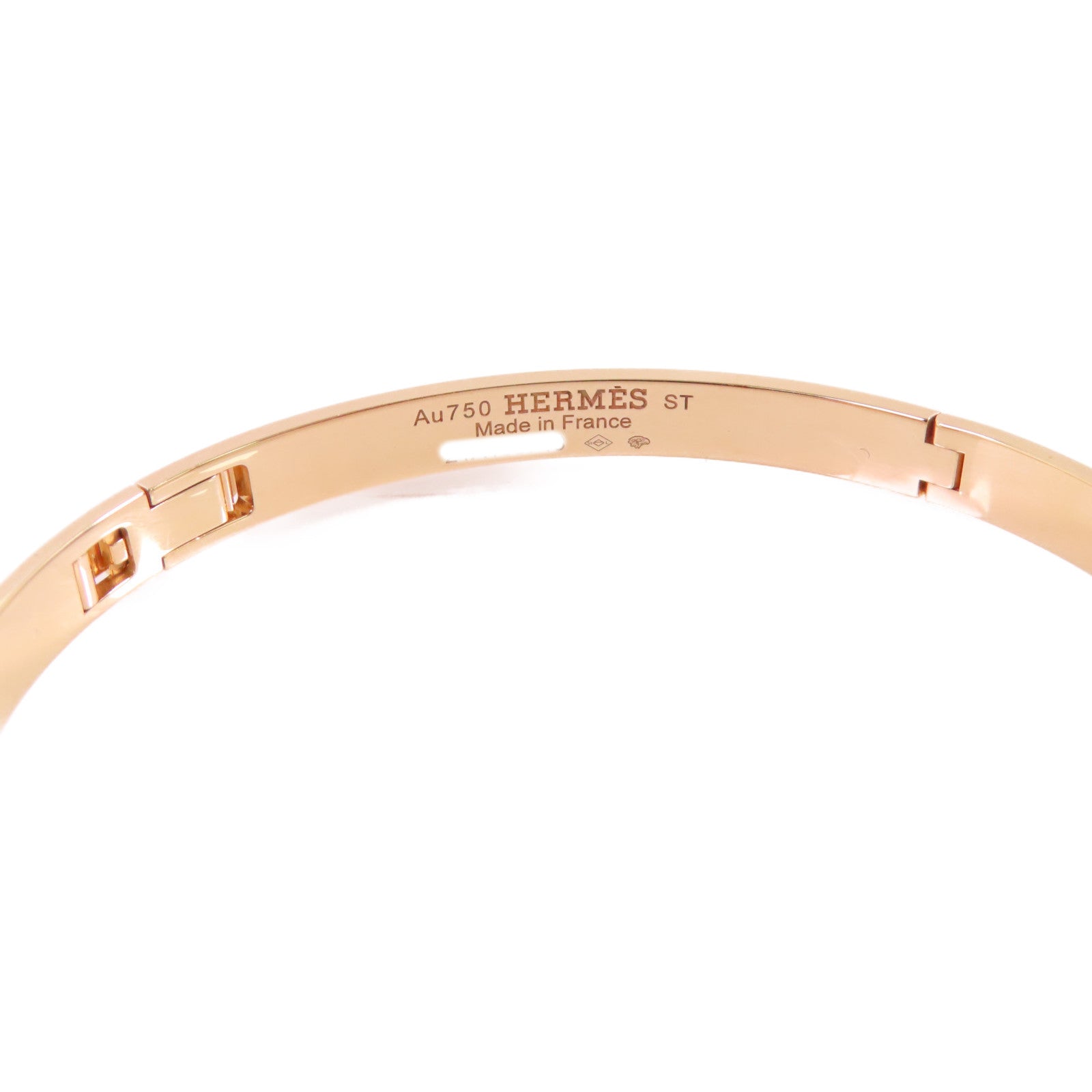 HERMES 18K玫瑰金H D'ANCRE Diamond Bracelet 0.07ct鑽石手鏈