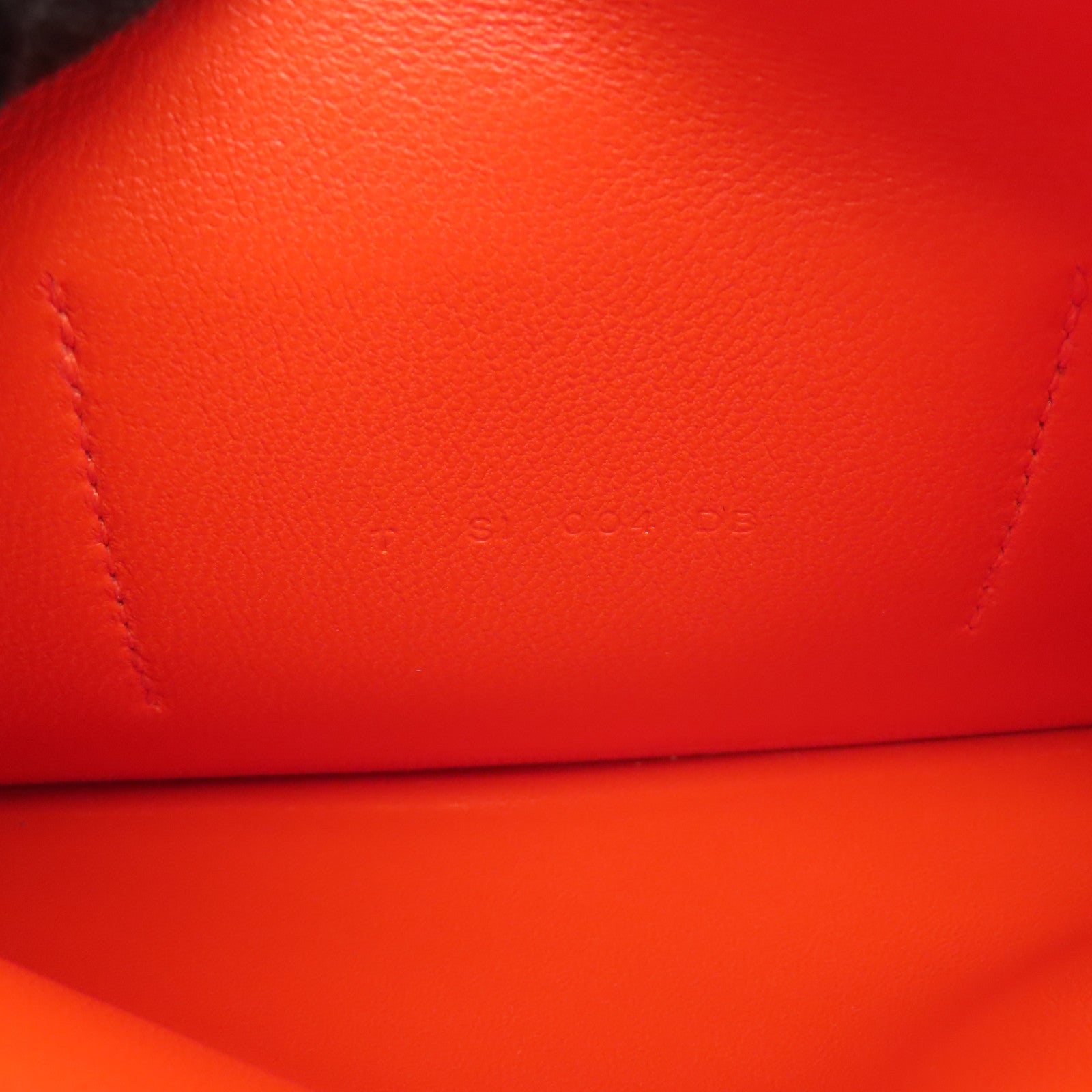 HERMES 【激減優惠】Clemence皮革Dogon wallet銀扣長錢包Orange橙色