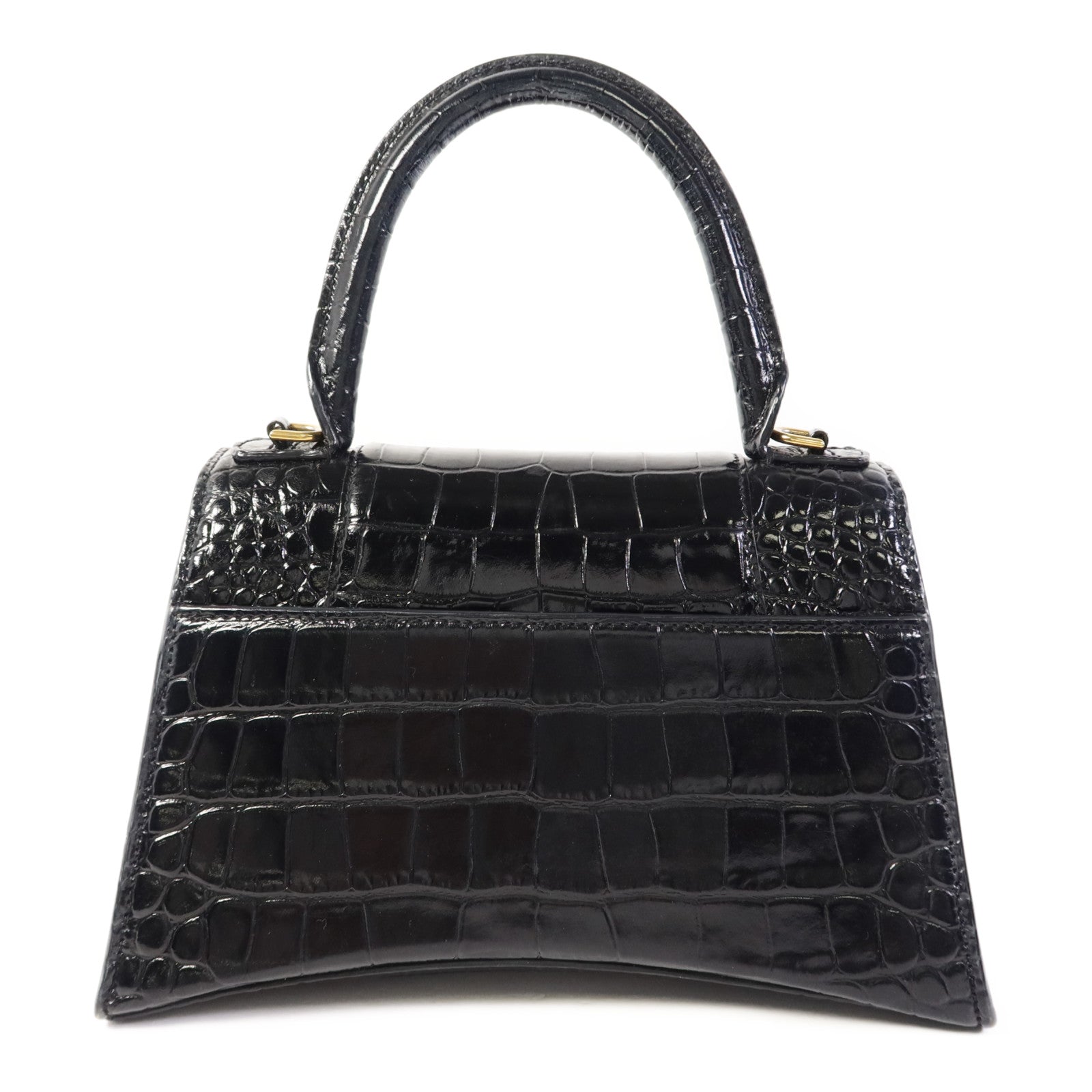 BALENCIAGA 【激減優惠】牛皮皮革Hourglass金扣手挽肩背兩用袋