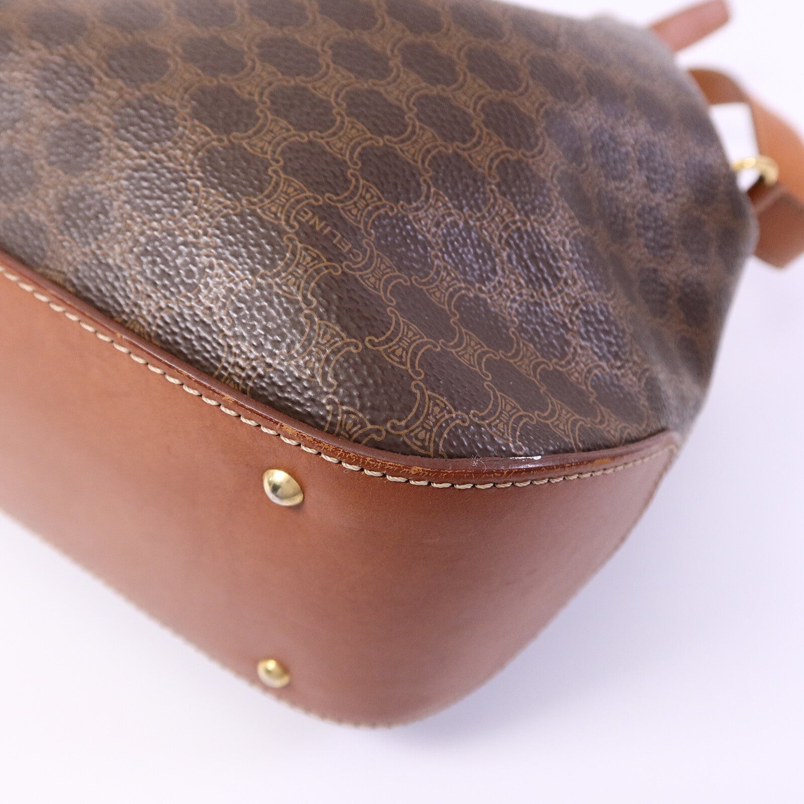 CELINE 塗層帆布Vintage Bucket Bag肩背袋