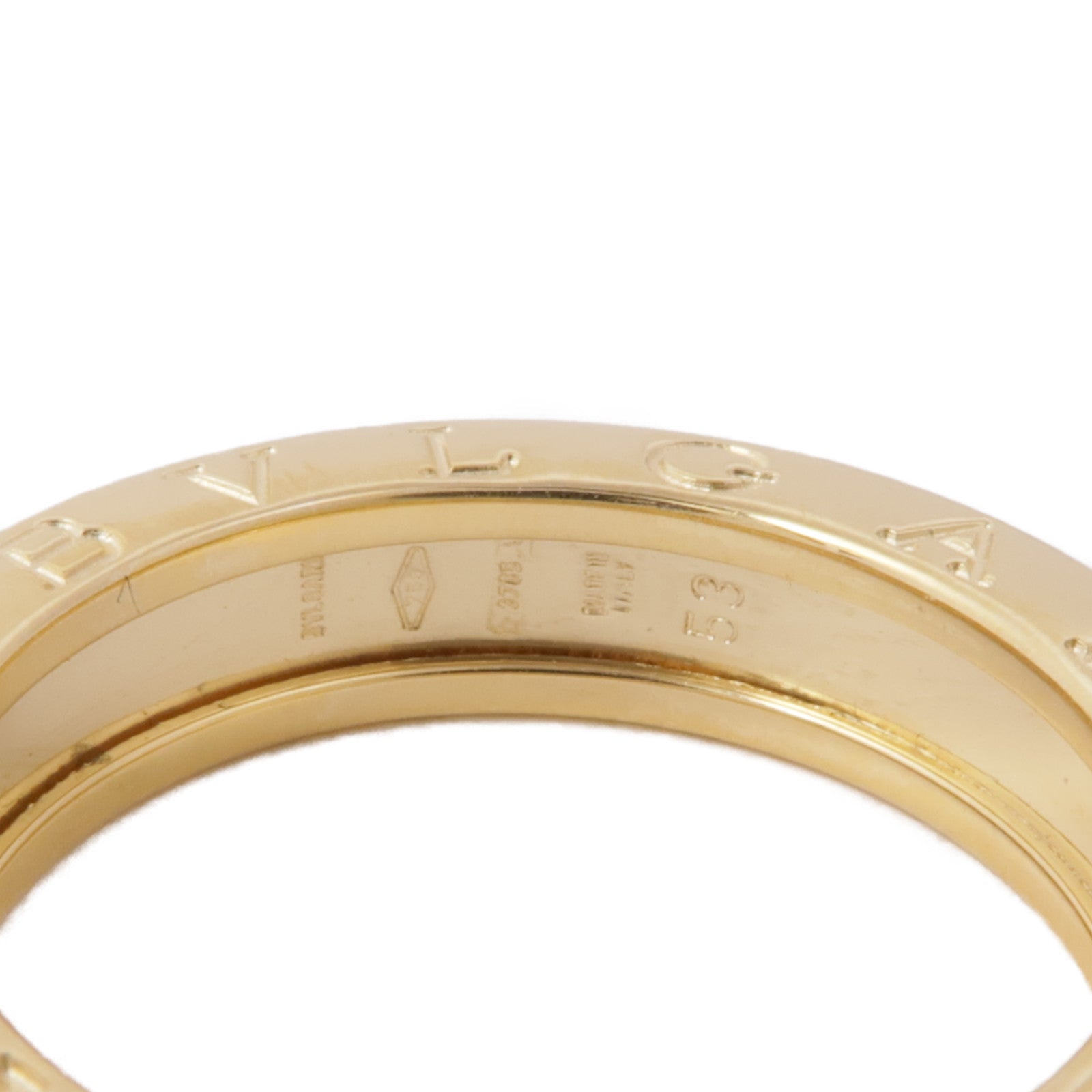 BVLGARI【激減優惠】 18K黃金B-zero1 XS戒指Bvlgari#53/US#6.5