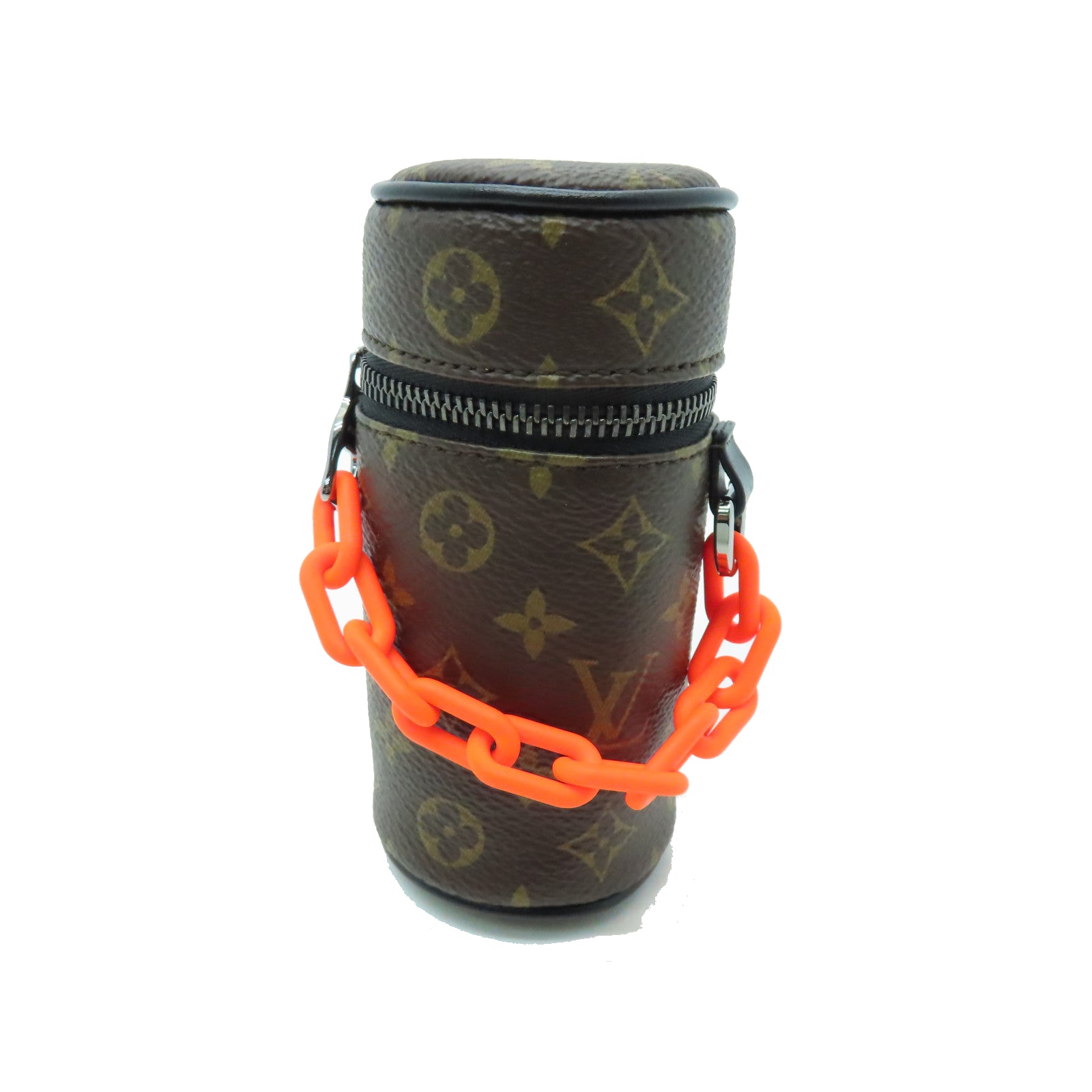 LOUIS VUITTON 【清倉大減價】Monogram Barrel Pouch銀扣手拿包棕色