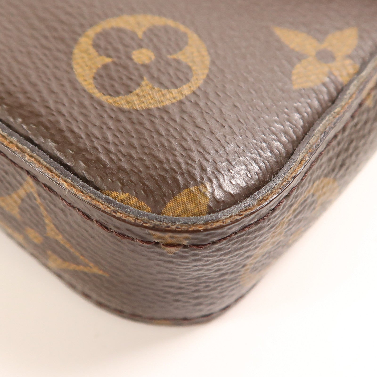 LOUIS VUITTON Monogram Pochette Felicie金扣鏈帶肩背袋棕色