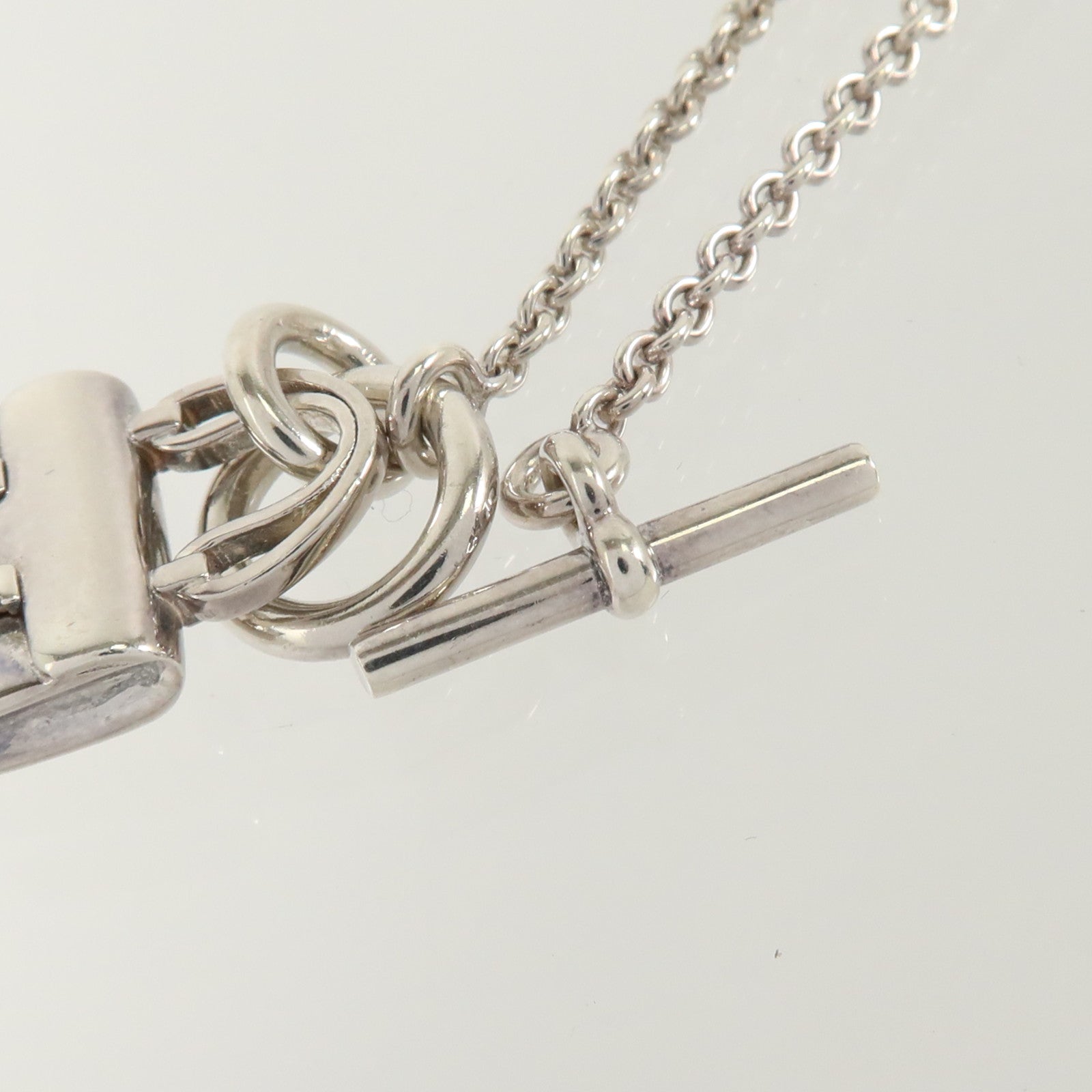 HERMES 925純銀Amulettes Constance銀扣項鏈